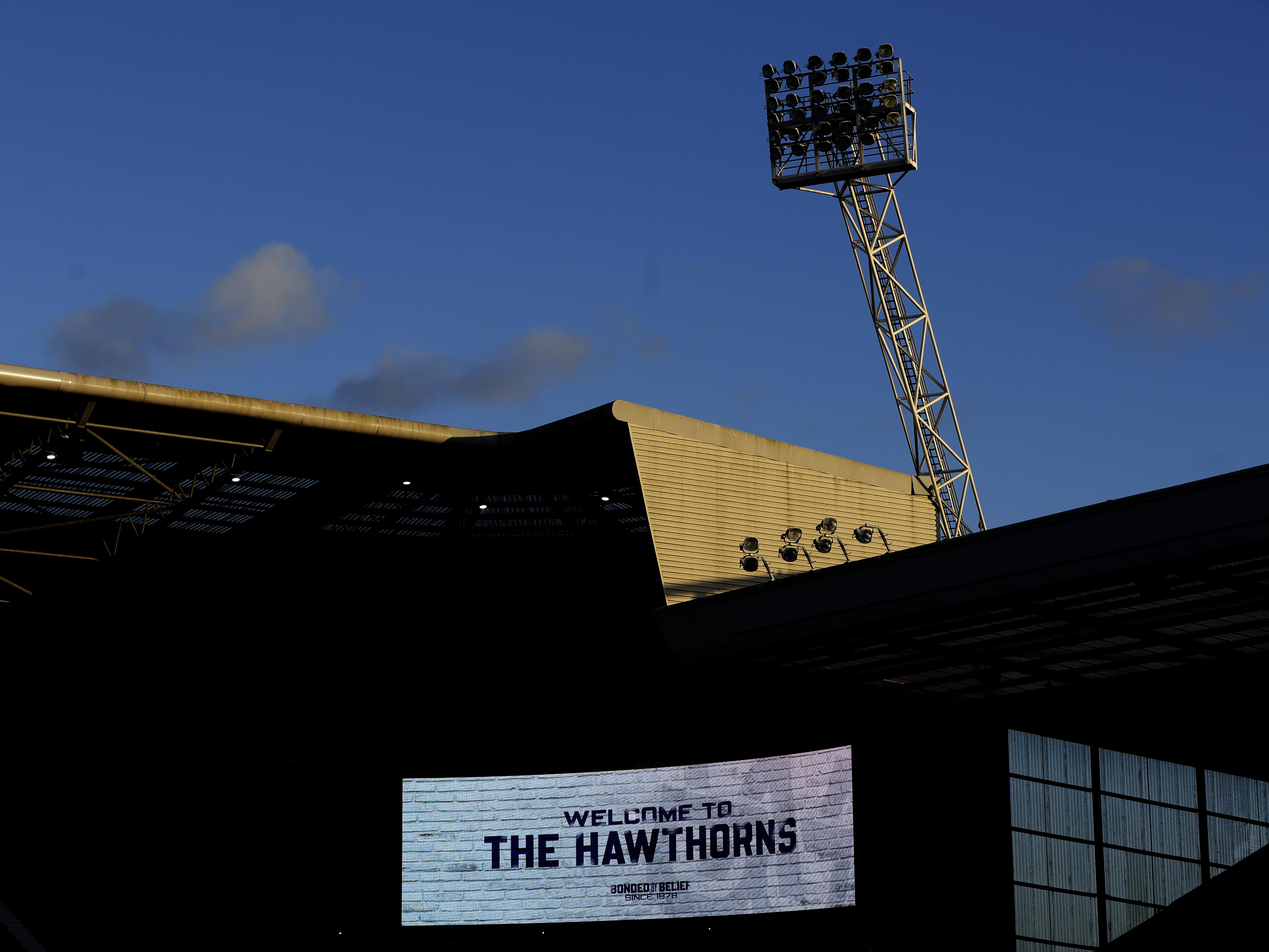 An image of The Hawthorns in the evening