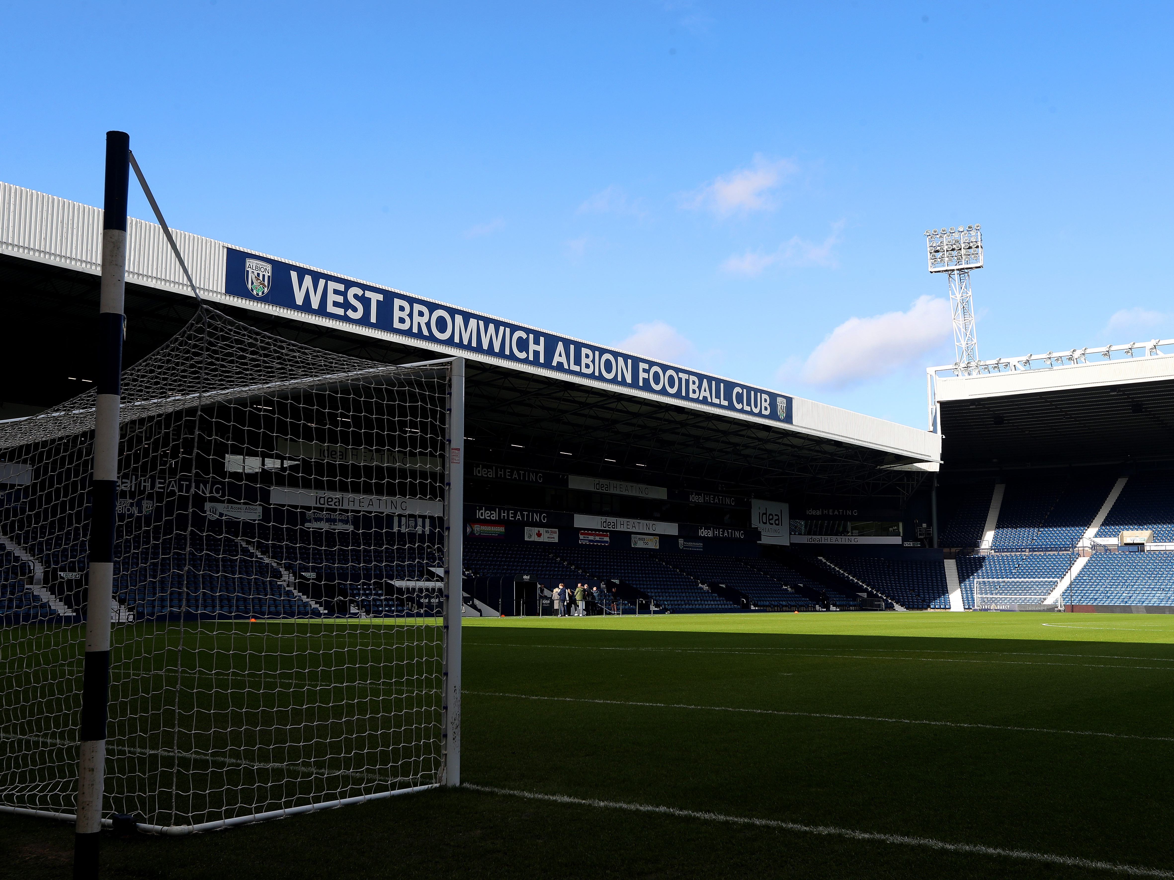 An image of The Hawthorns, looking towards the West Stand