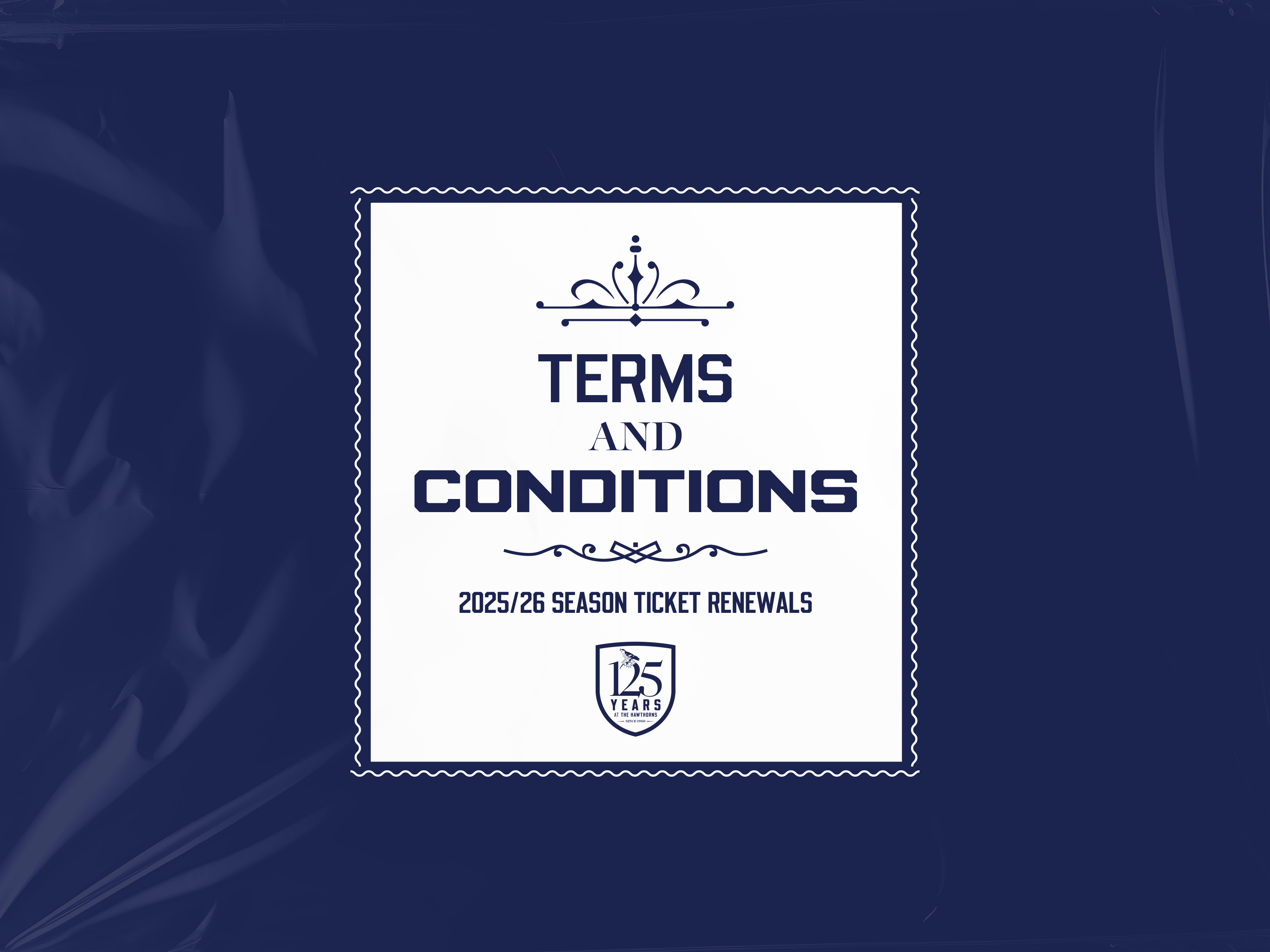 Terms and Conditions of 2025/26 Season Tickets