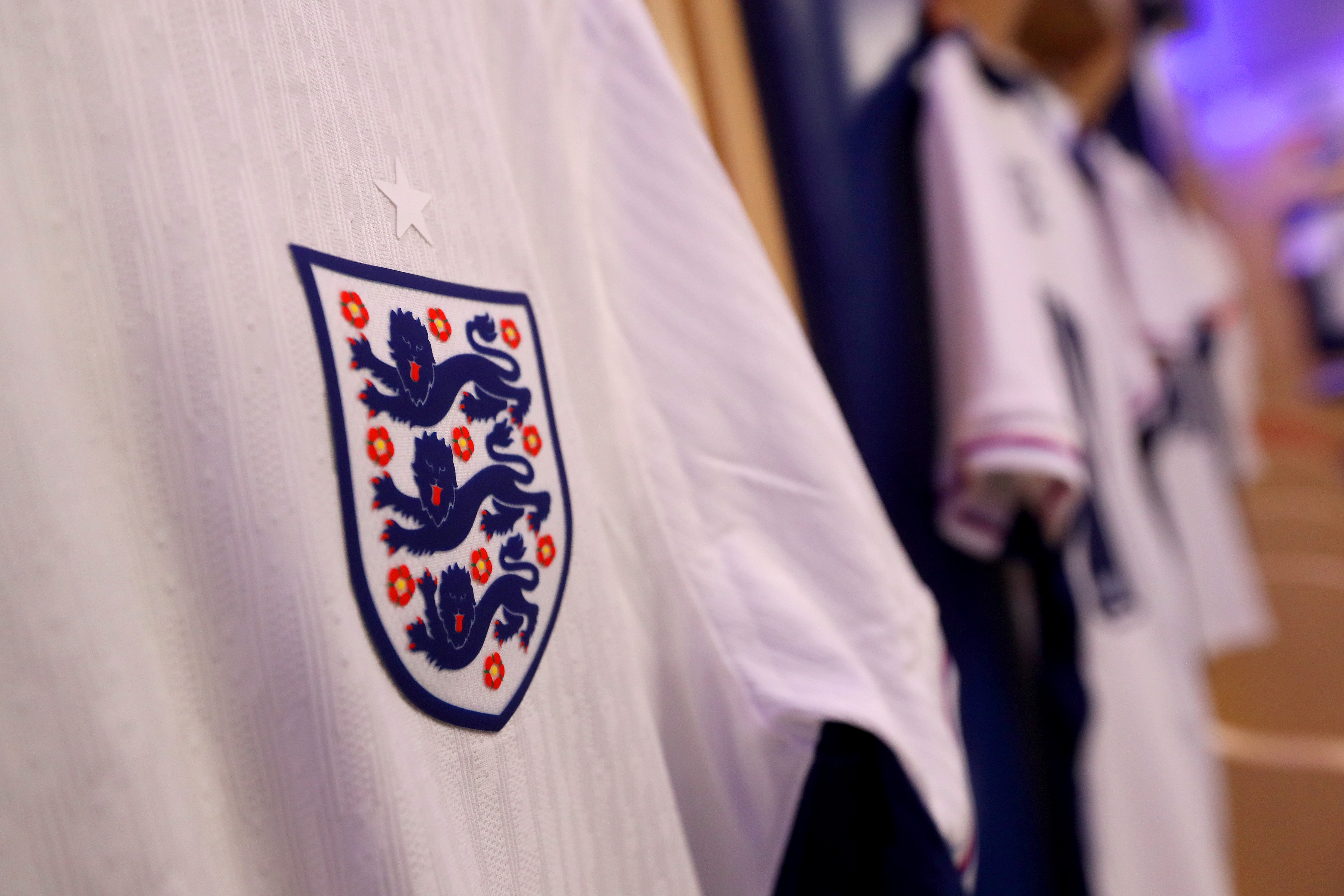 England shirts hanging up in the home dressing room at The Hawthorns before the game against Portugal