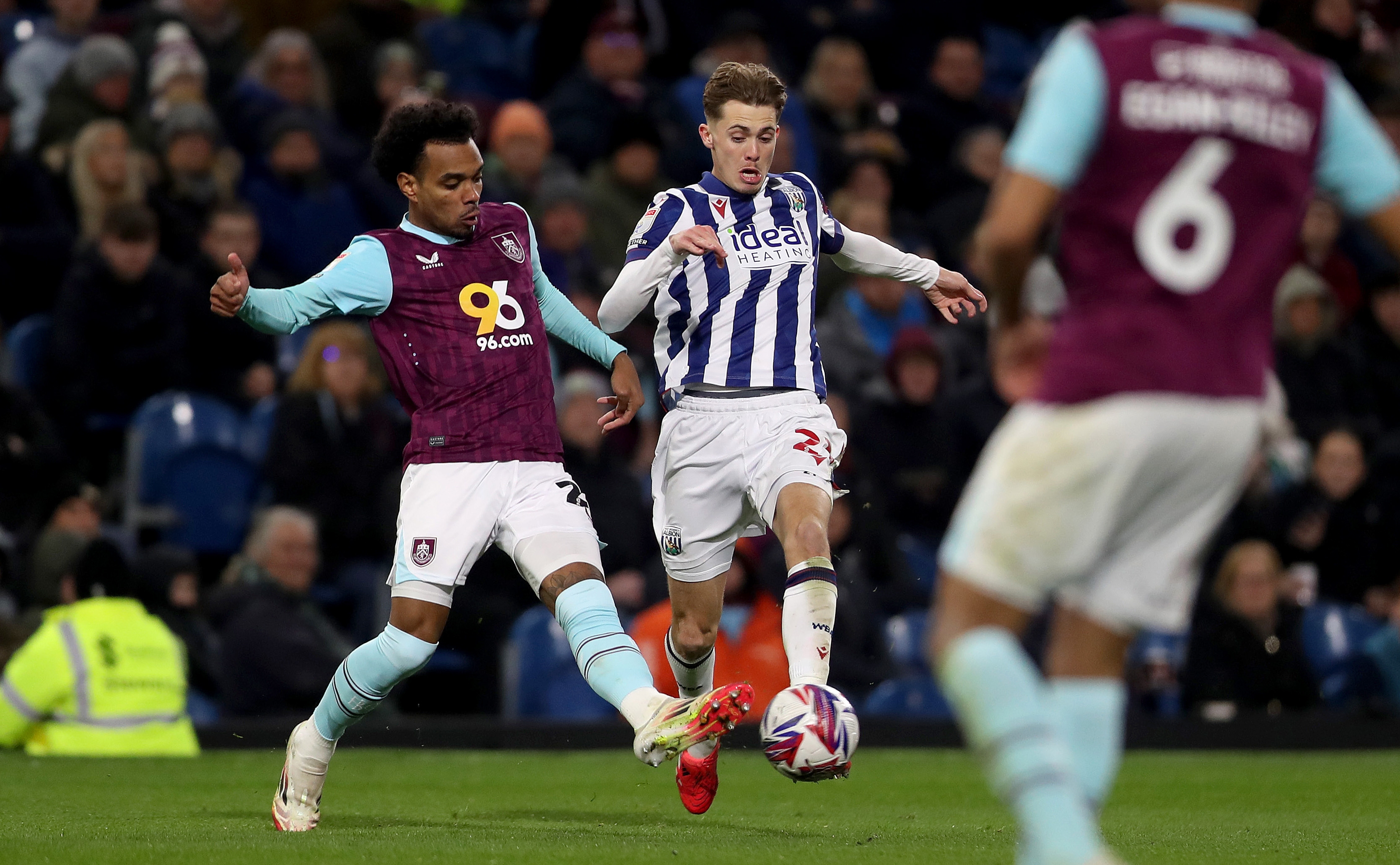 Isaac Price in action against Burnley 