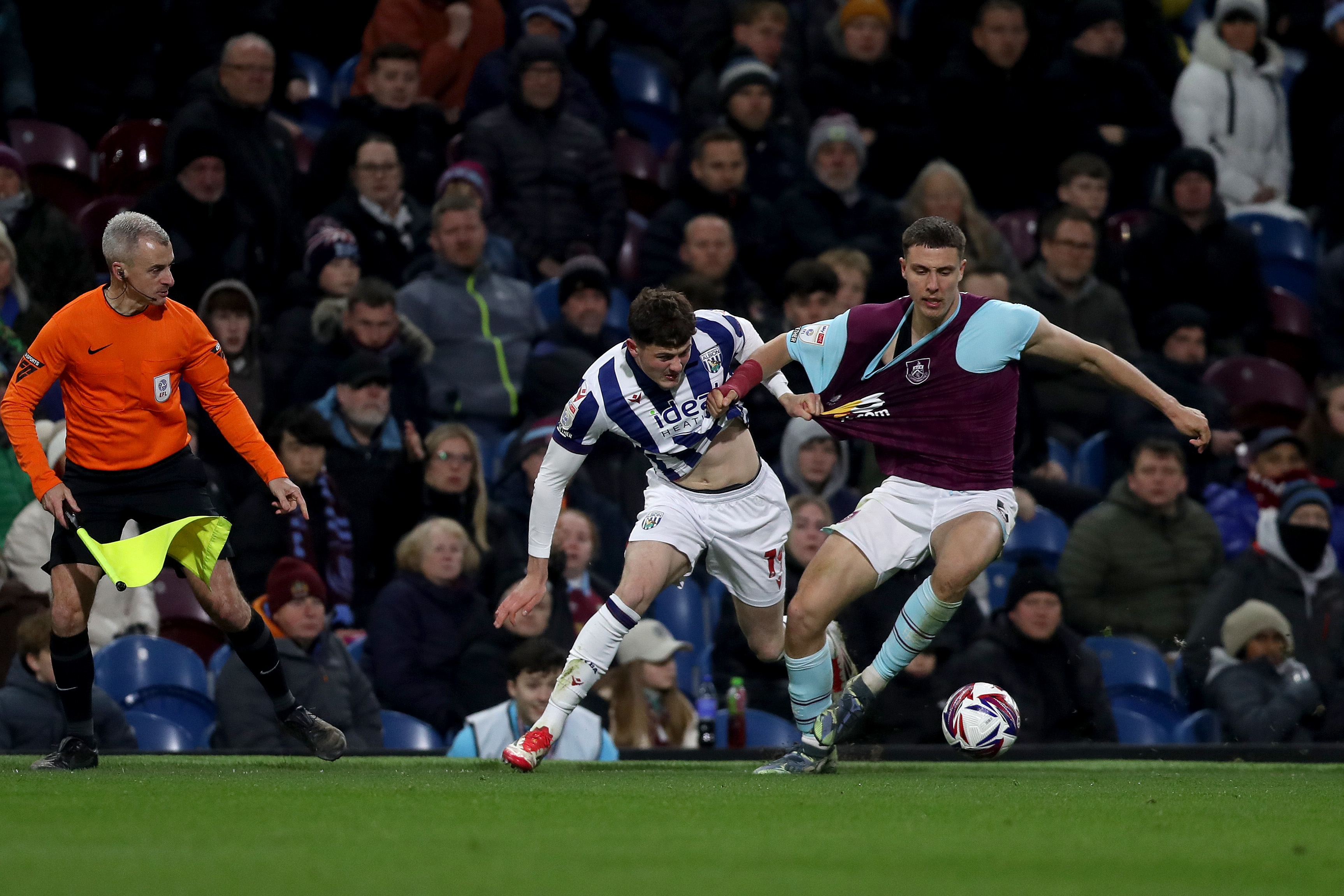 Will Lankshear in action against Burnley 