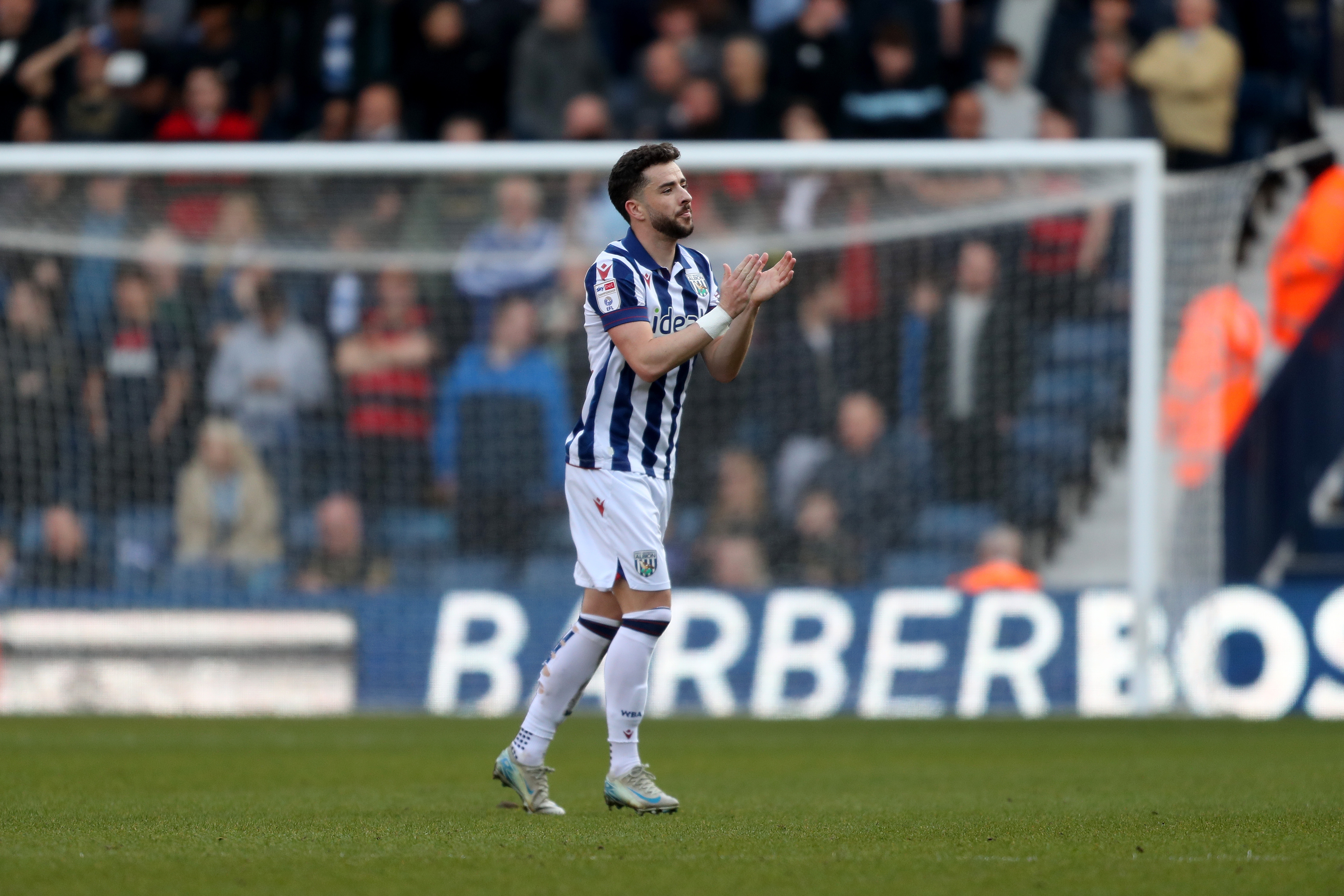 Mikey Johnston applauds Albion fans against QPR 