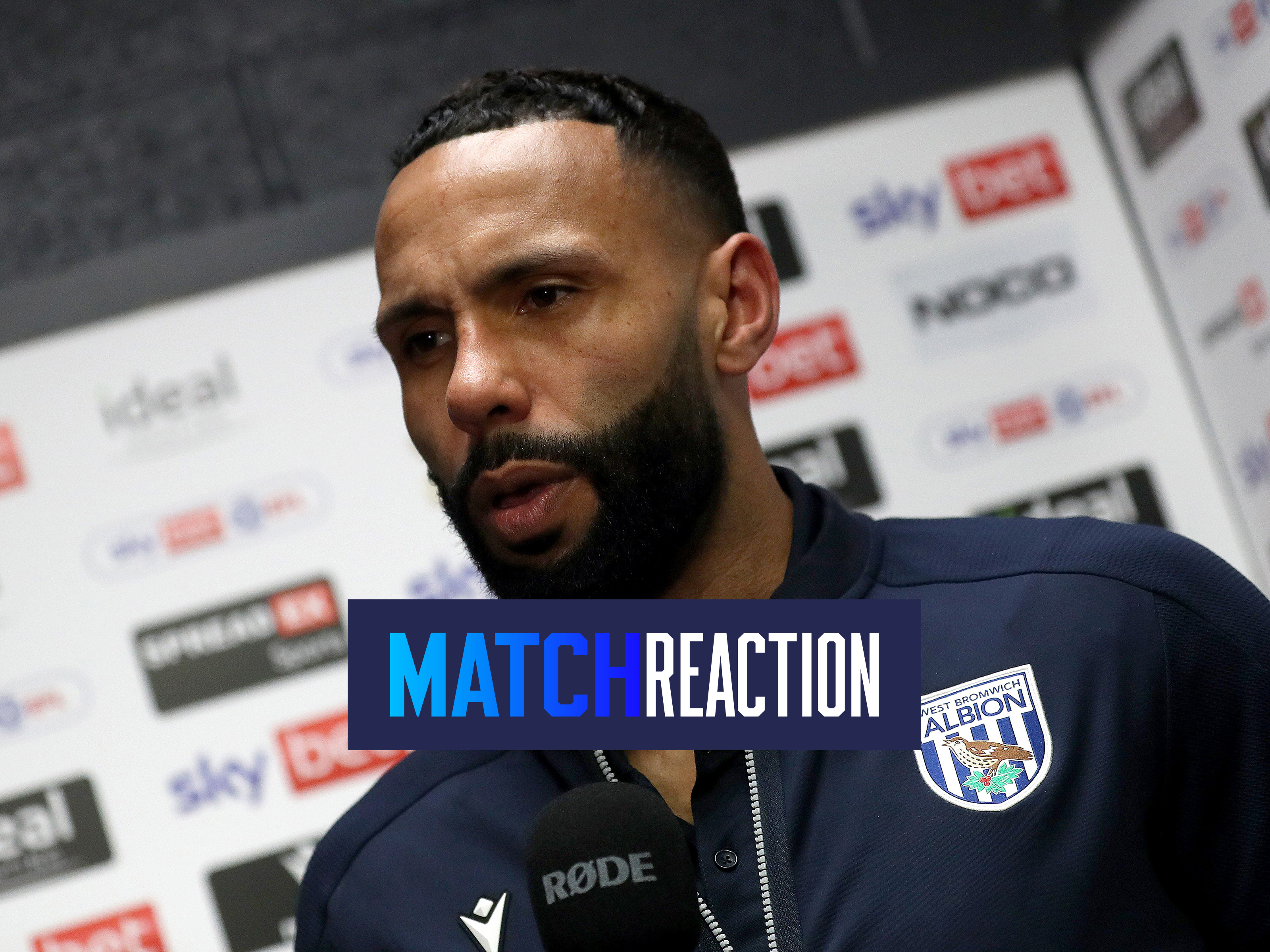 A photo of Kyle Bartley in a 'match reaction' graphic