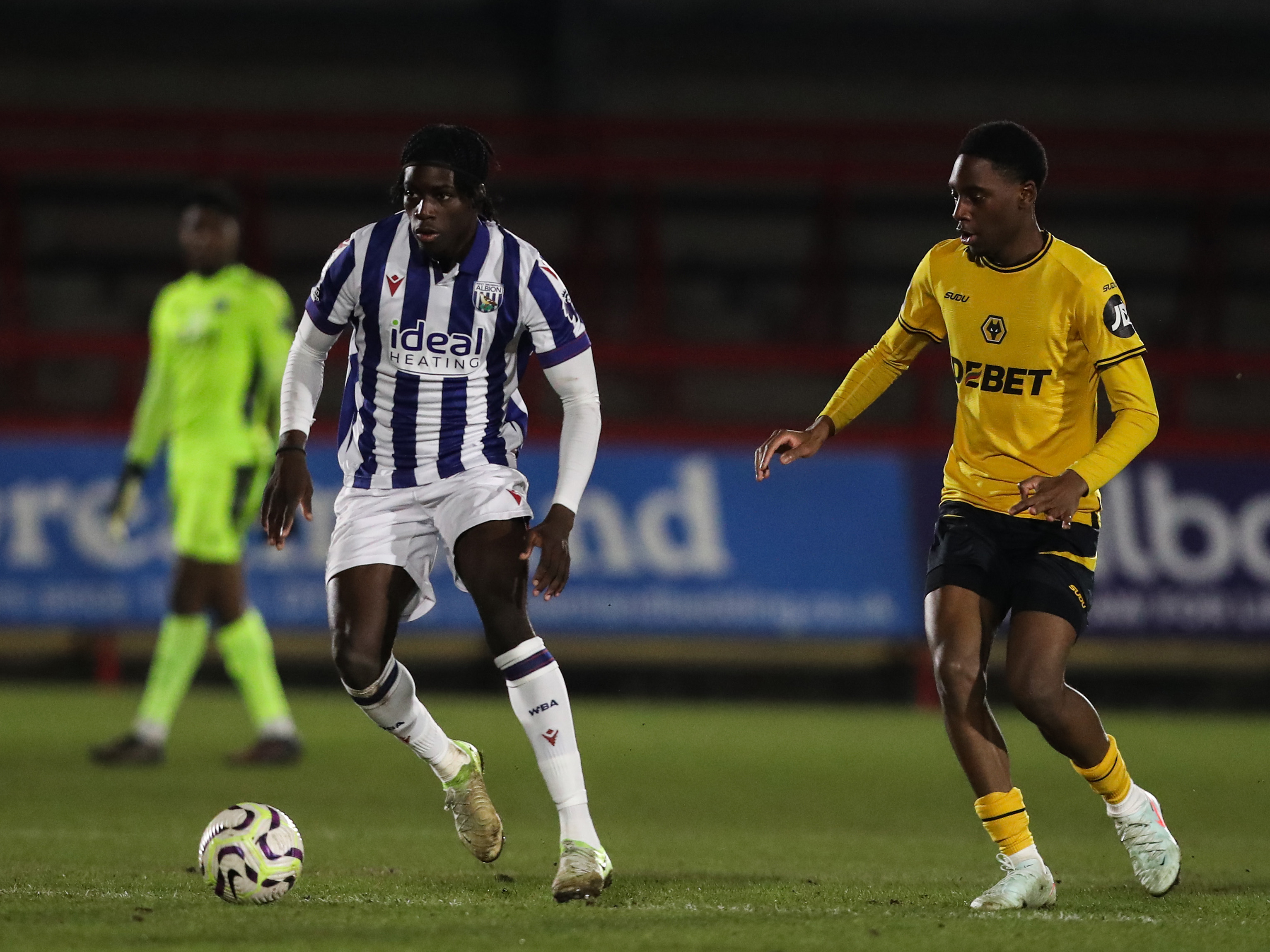 Albion U21 defender Mo Diomande in action against Wolves