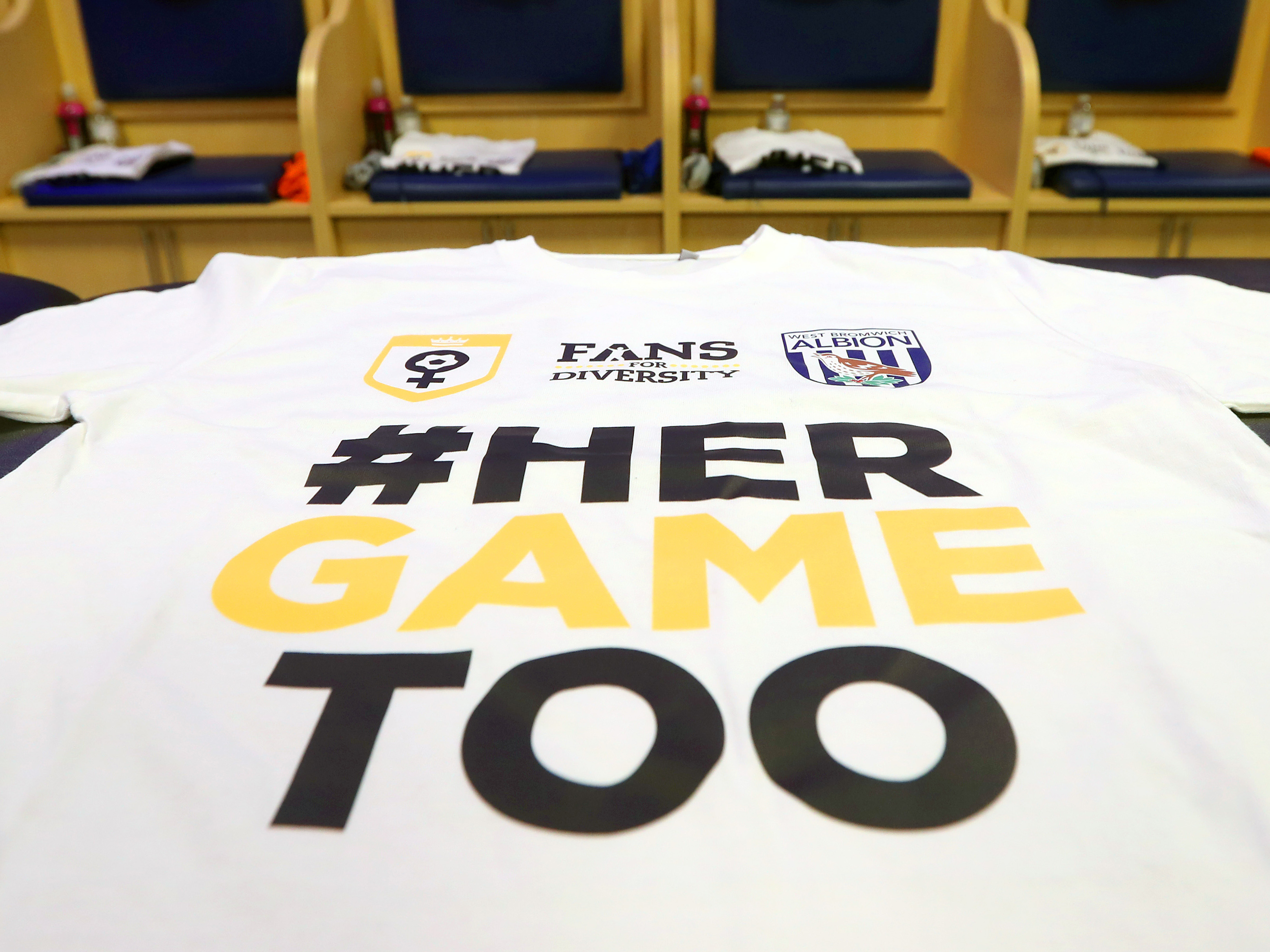 An image of a Her Game Too branded warm-up t-shirt