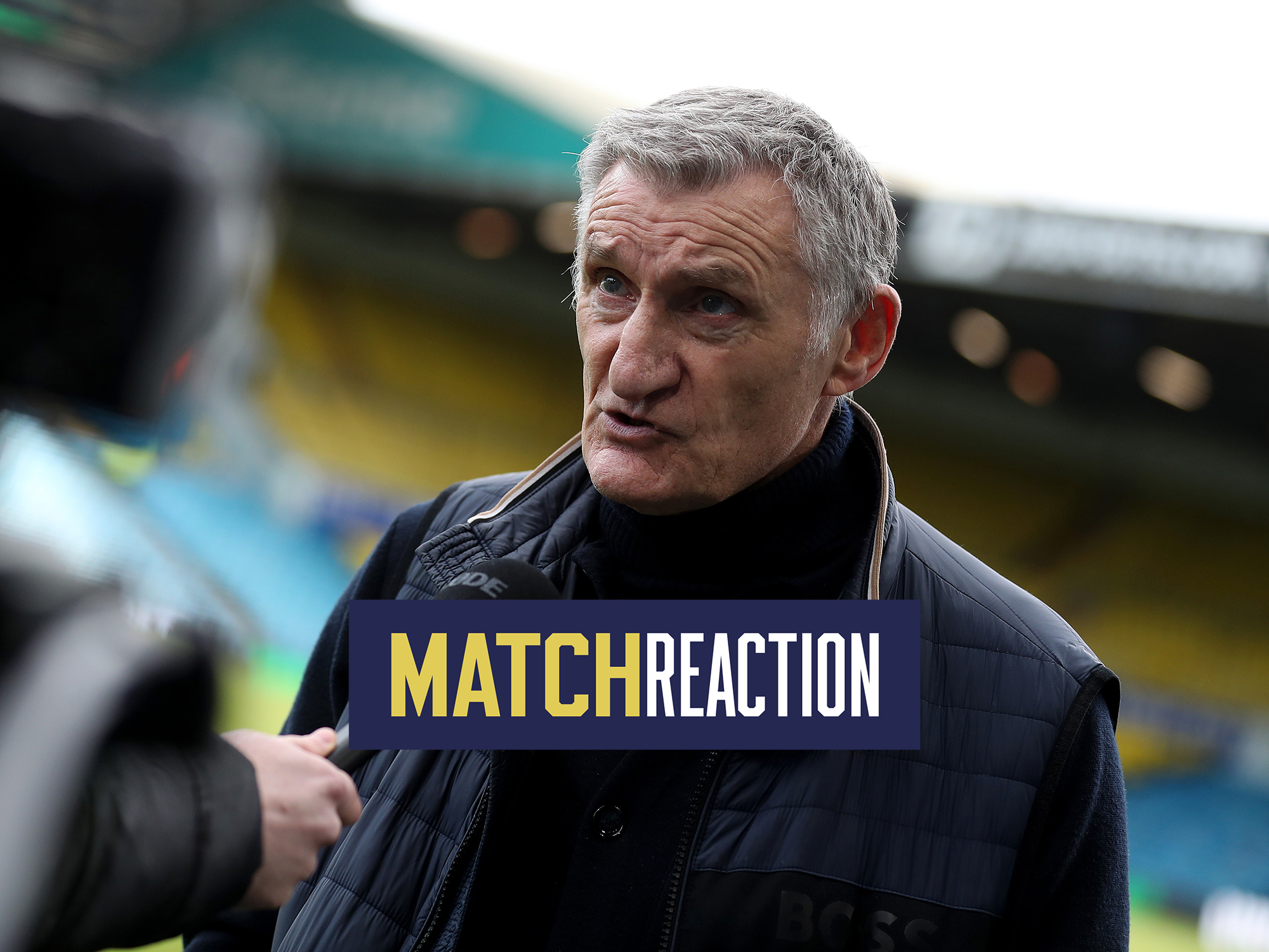 Tony Mowbray is interviewed after Albion's draw at Leeds United