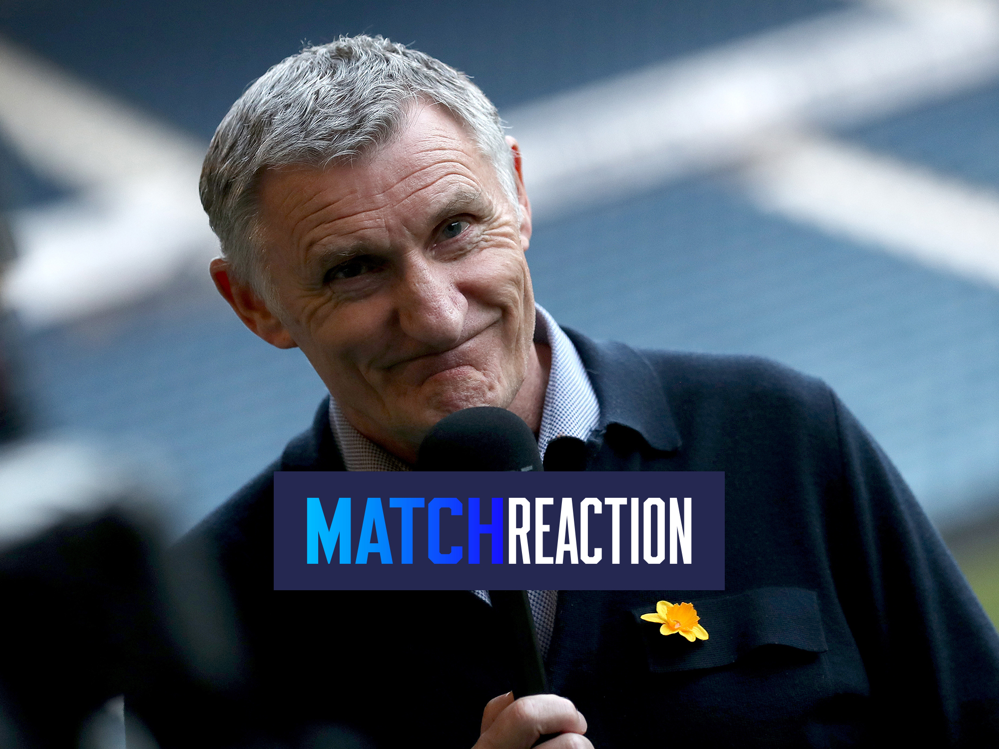 Tony Mowbray is interviewed after Albion's win at home to QPR 