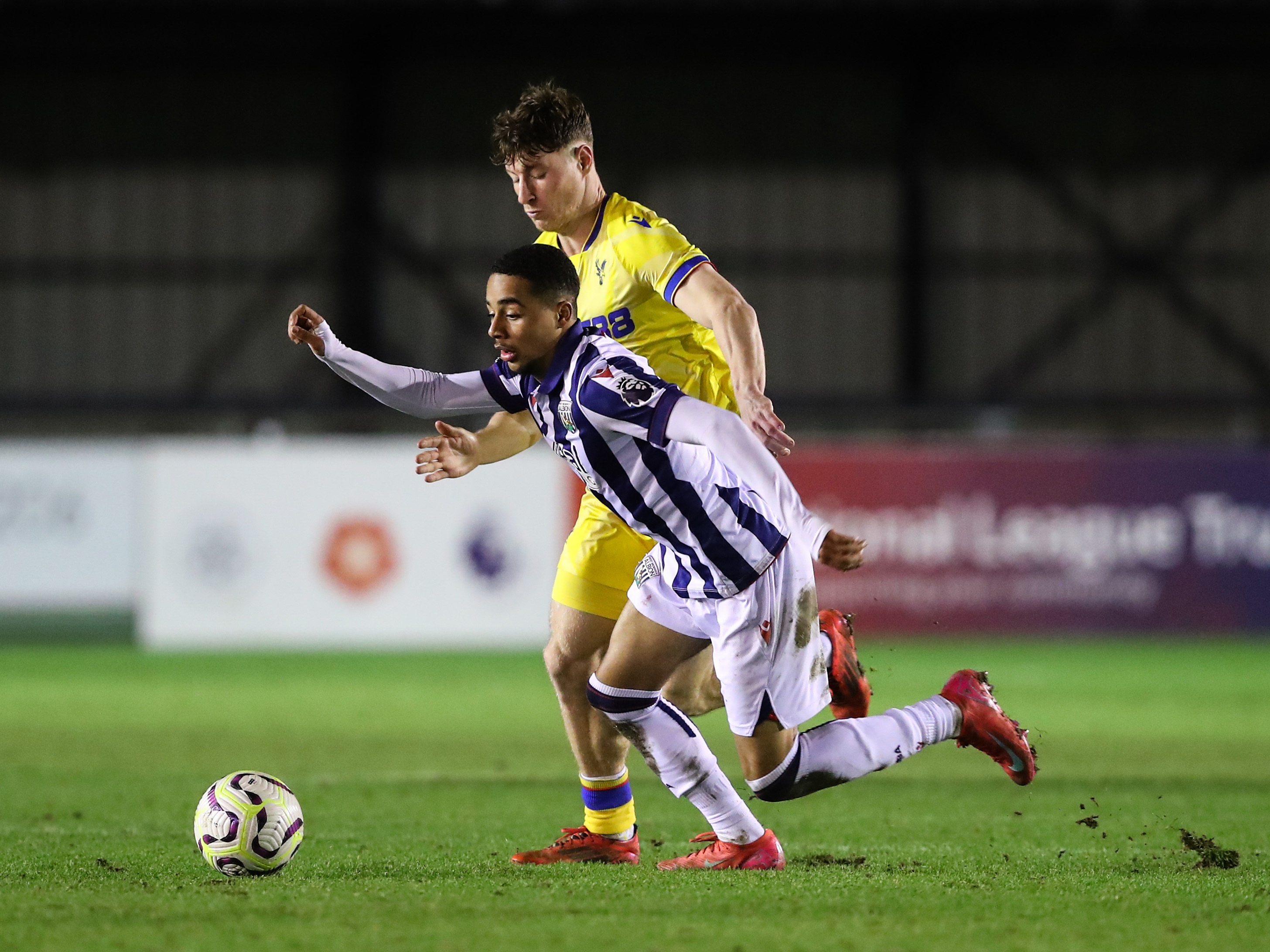 A photo of Albion U21 defender Deago Nelson in the 2024/25 home kit