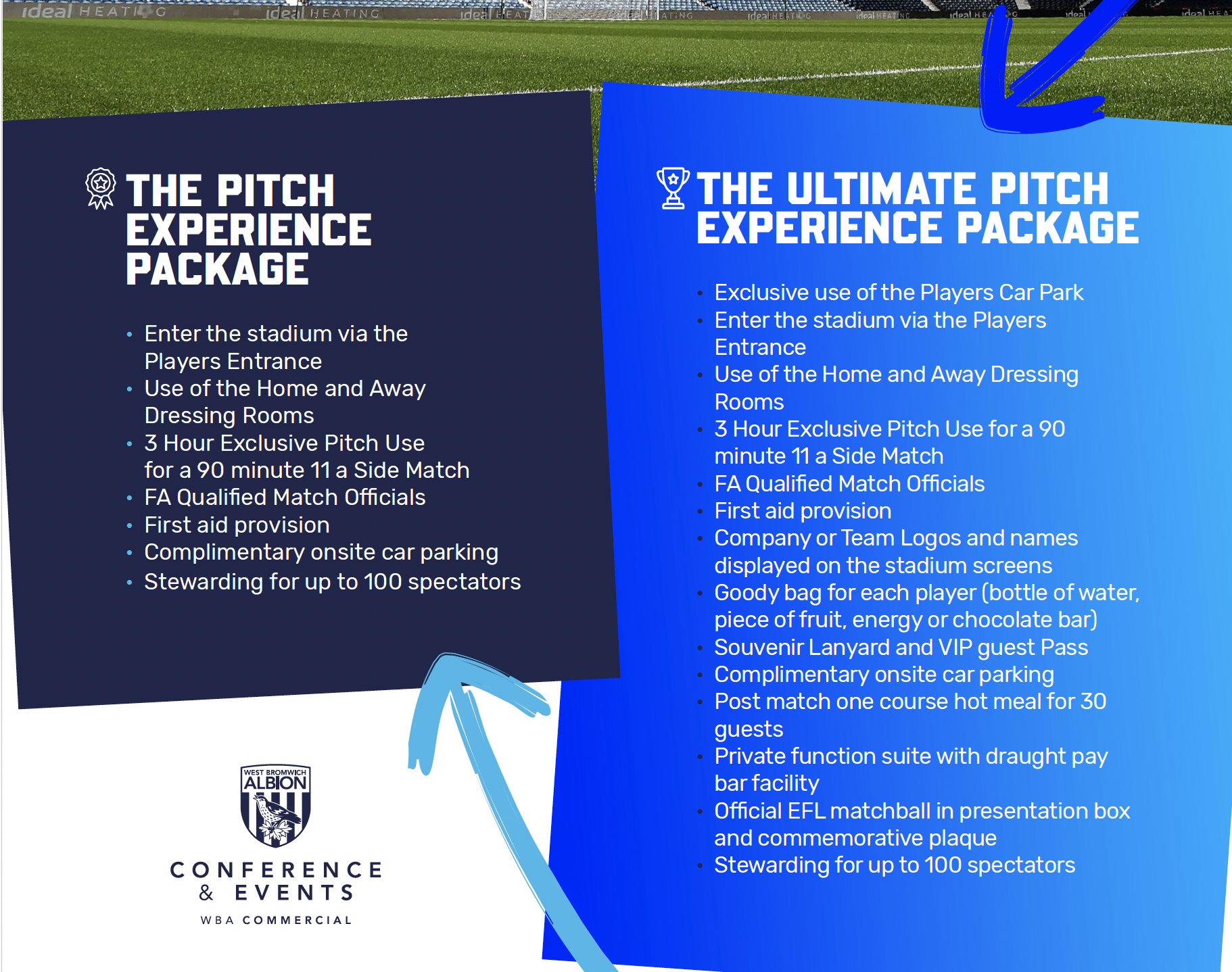Play On The Pitch - The Hawthorns 2024/25 Packages