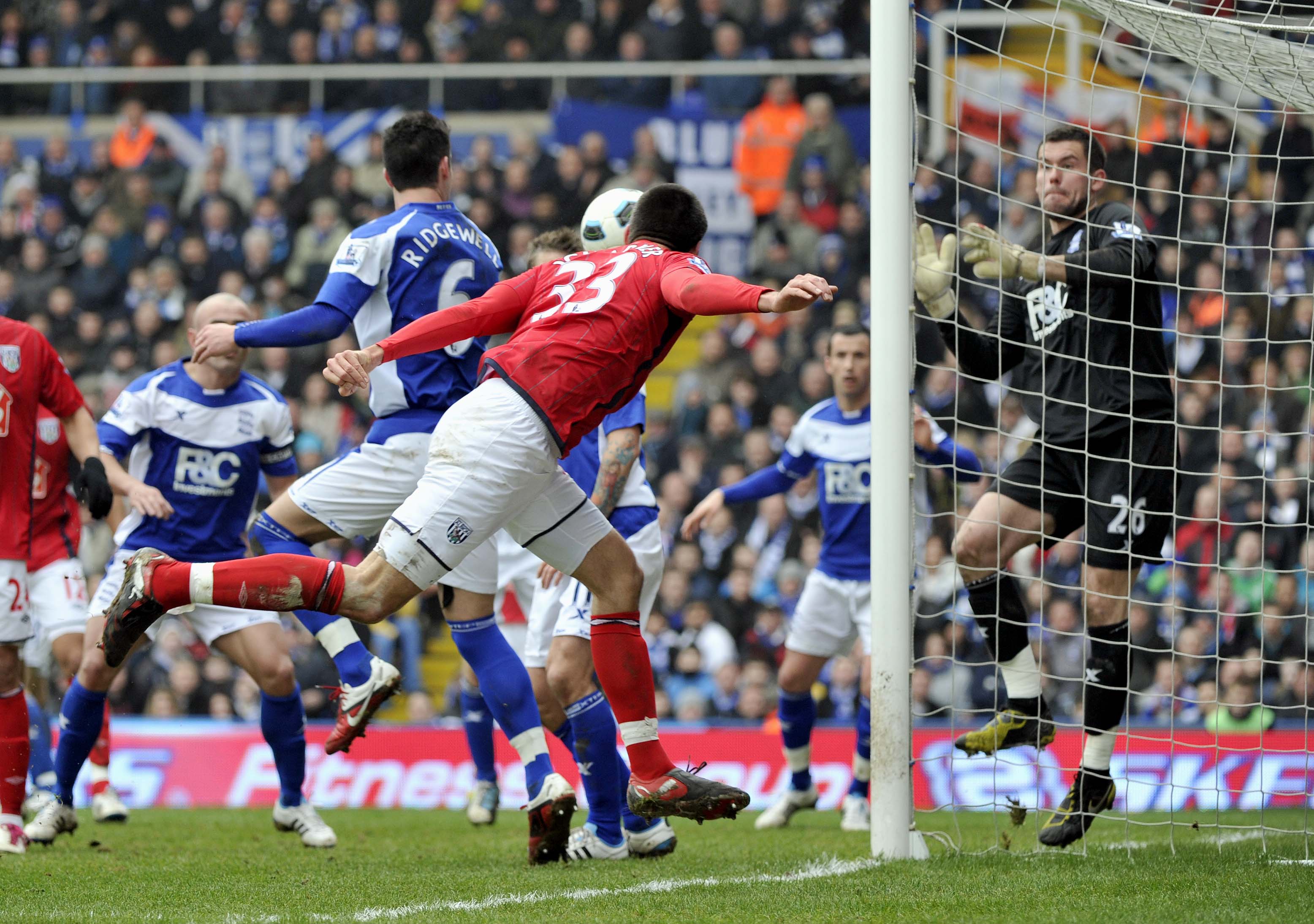 Paul Scharner in action for the Baggies.