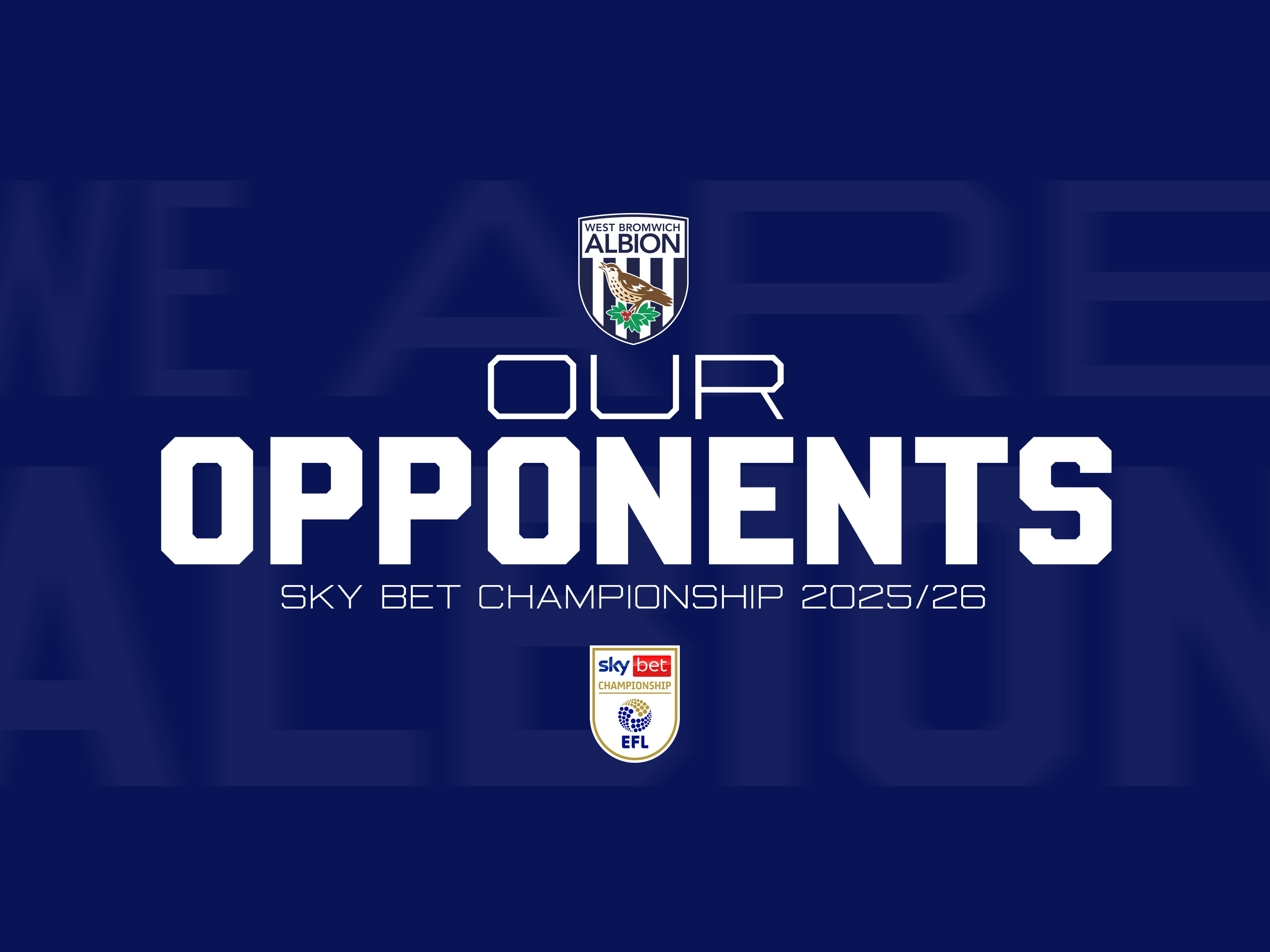 Albion's 2025/26 Championship opponents graphic 