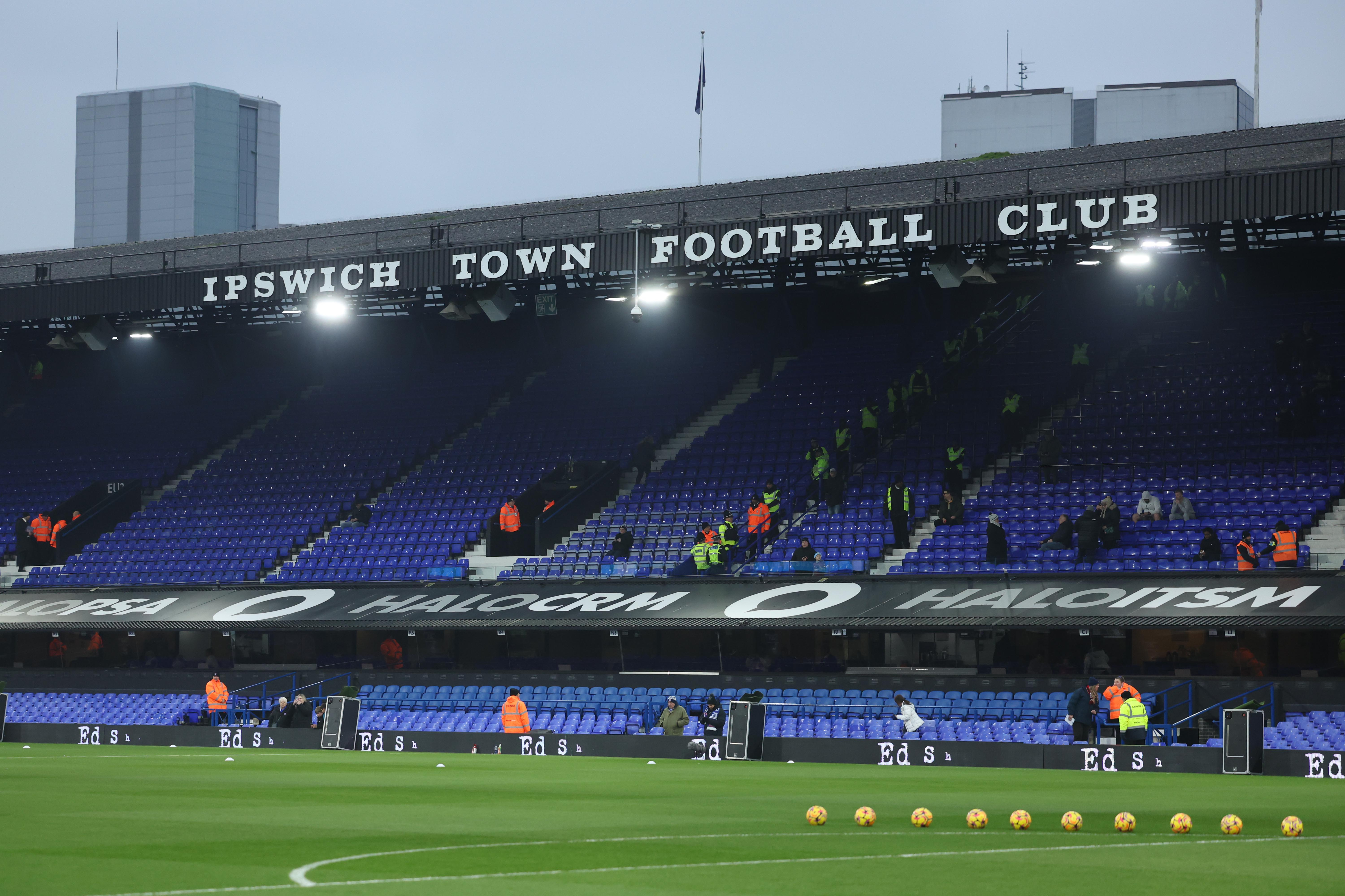 A general view of one of the stands at Ipswich Town's Portman Road Stadium