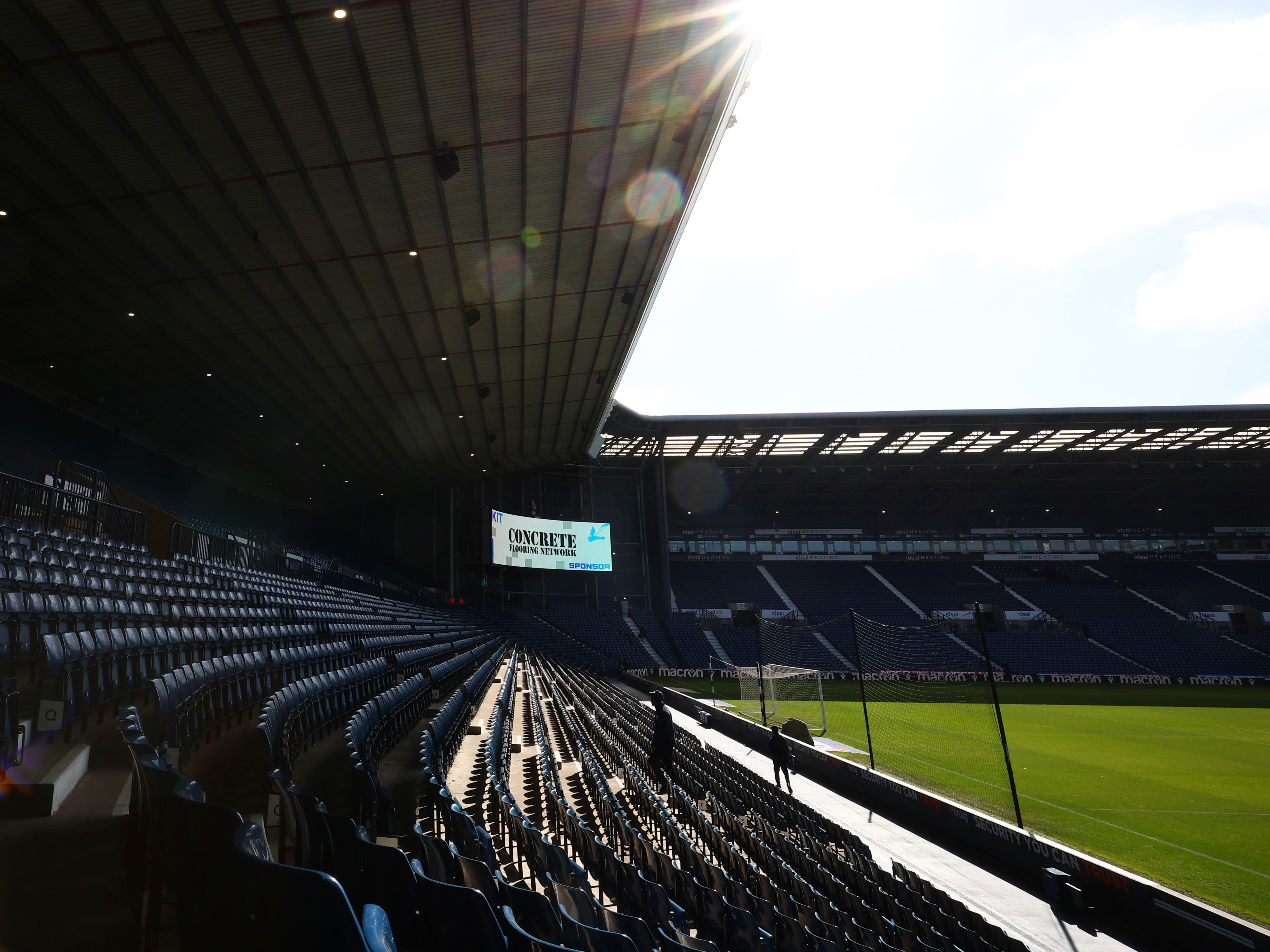 A general view of The Hawthorns in the sun 