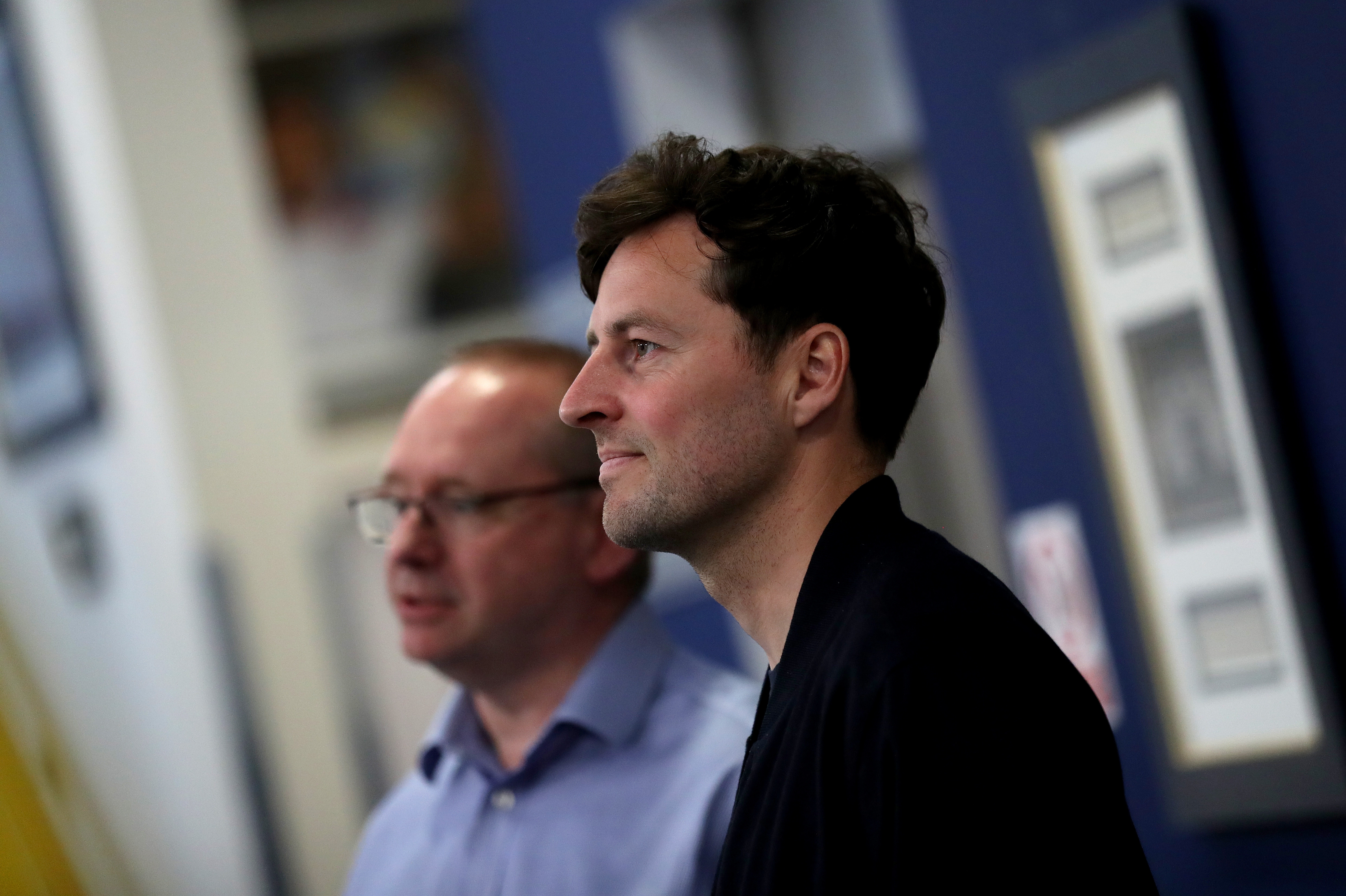 Ryan Mason and Mark Miles sat down looking in the same direction