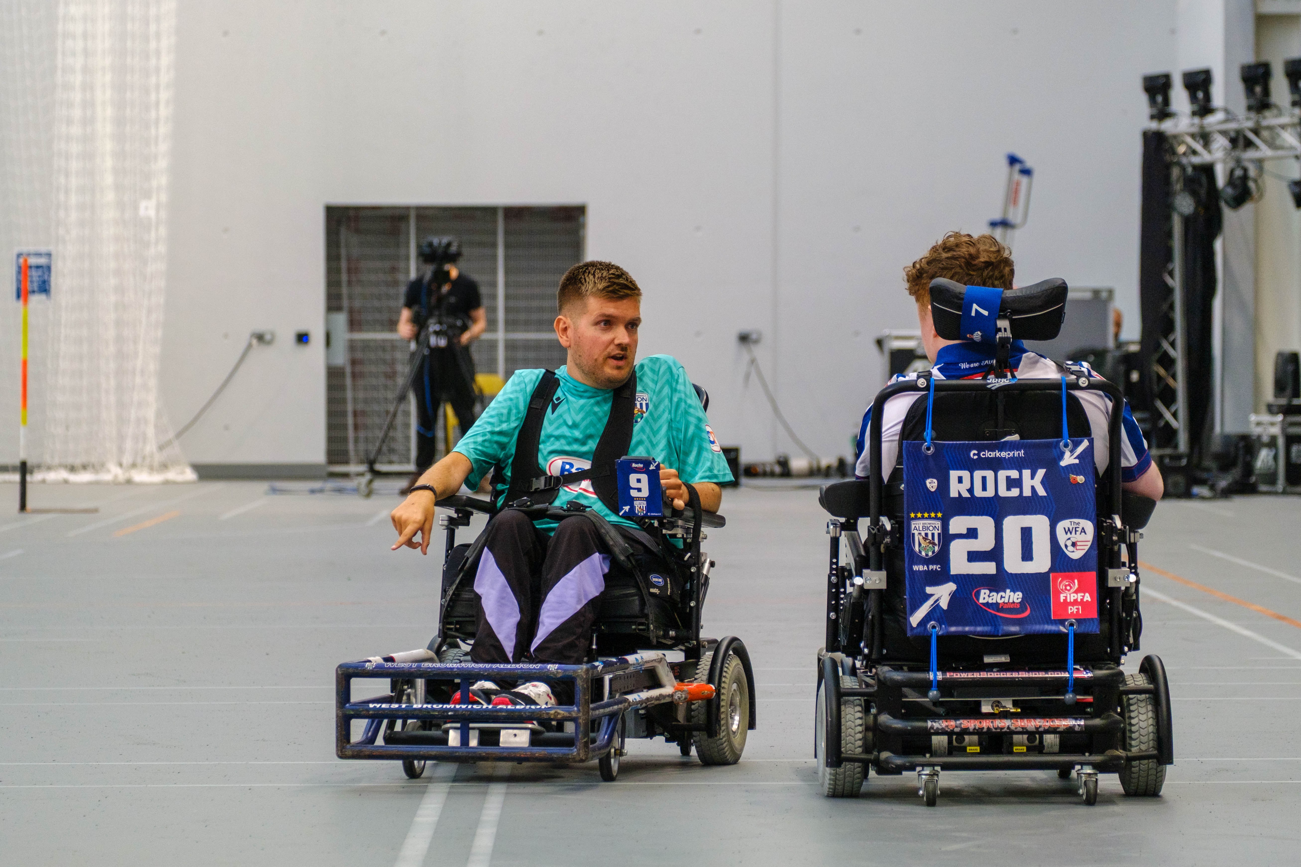 Chris Gordon playing for Albion Powerchair at the FIPFA Club World Cup in Paris.