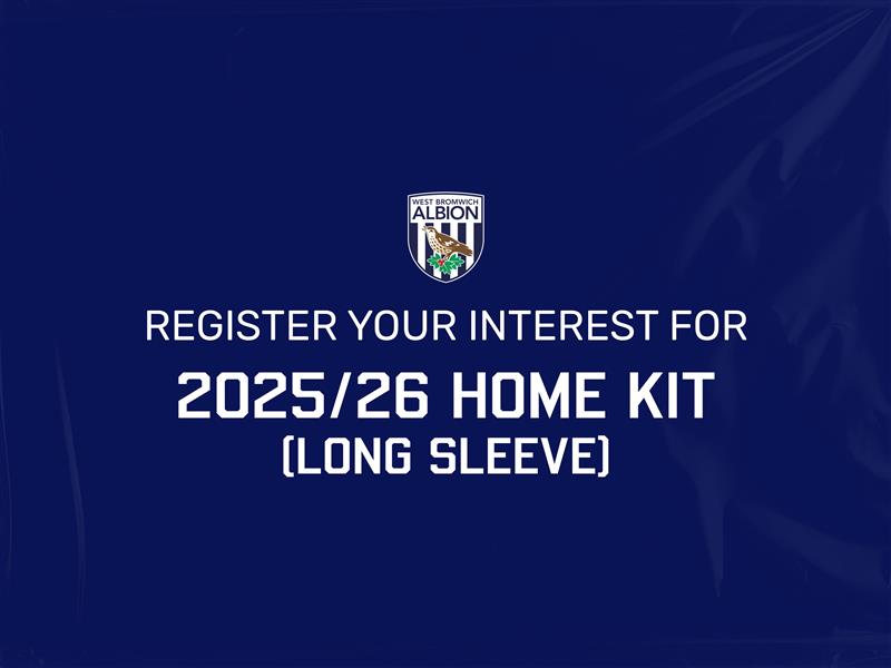 Register Your Interest 2025/26 Home Kit Long Sleeve