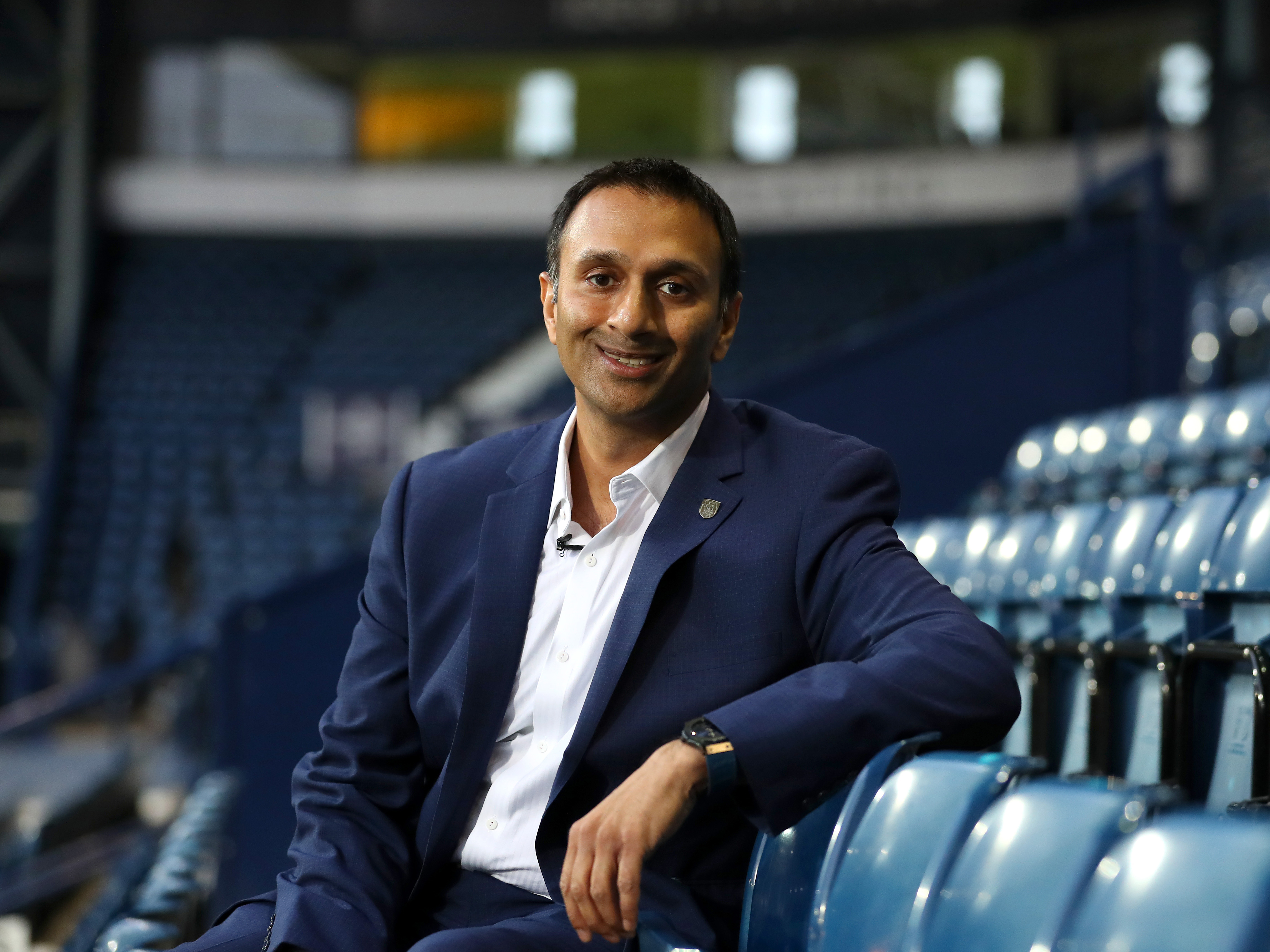 An image of Shilen Patel sat at The Hawthorns