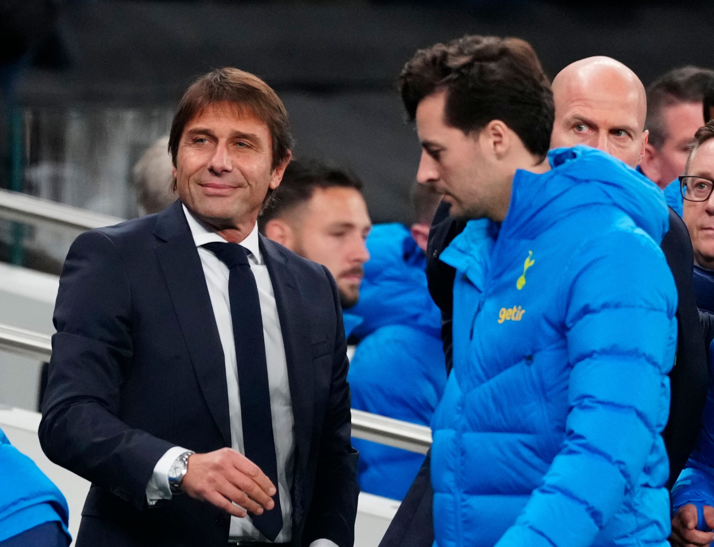 Antonio Conte with Ryan Mason during their time at Spurs