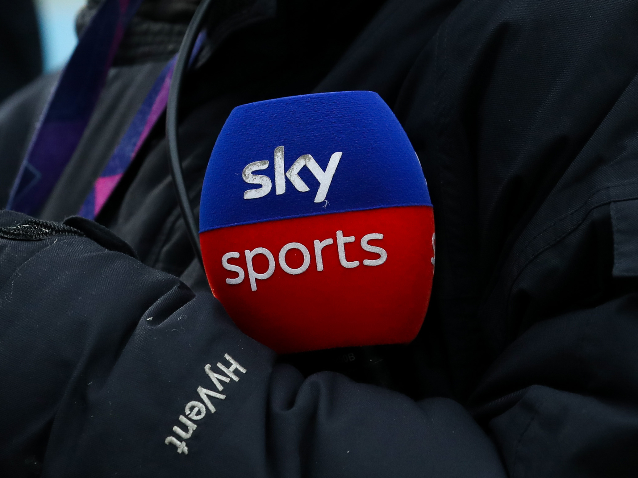 A Sky Sports microphone