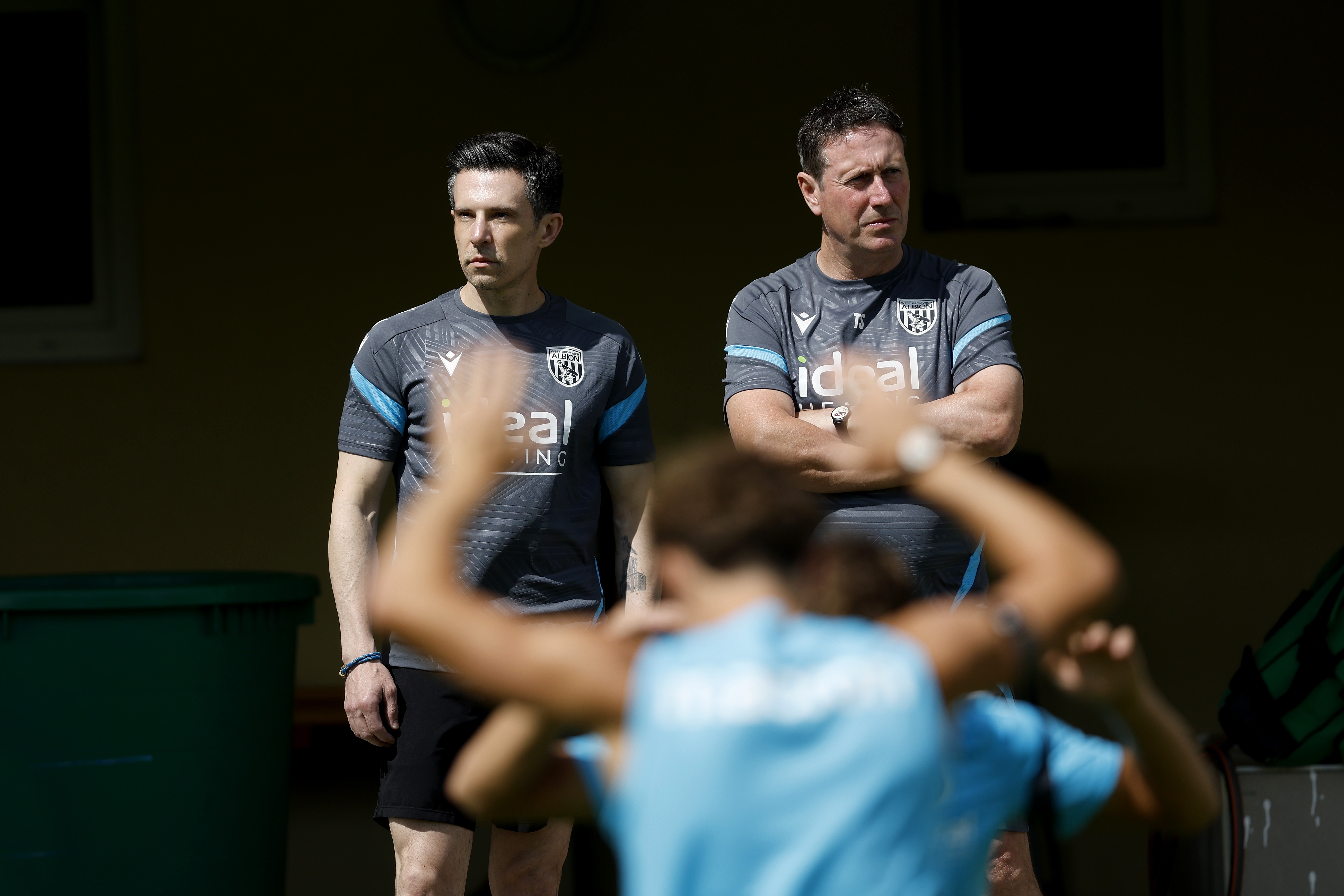 Sporting Director Andrew Nestor and Director of Medical Tony Strudwick watching training in Austria 