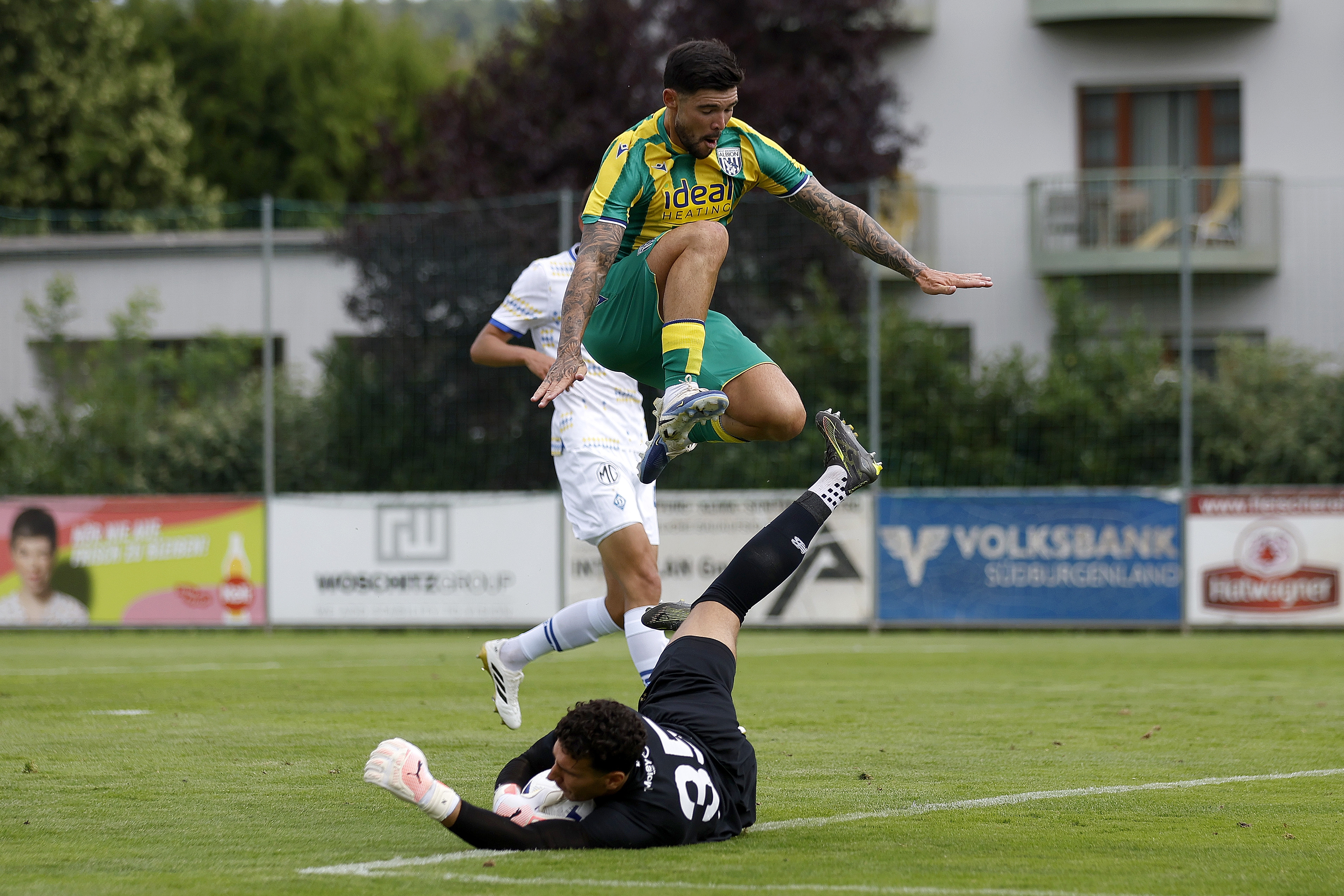 Alex Mowatt in action against Dynamo Kyiv in pre-season in Austria 
