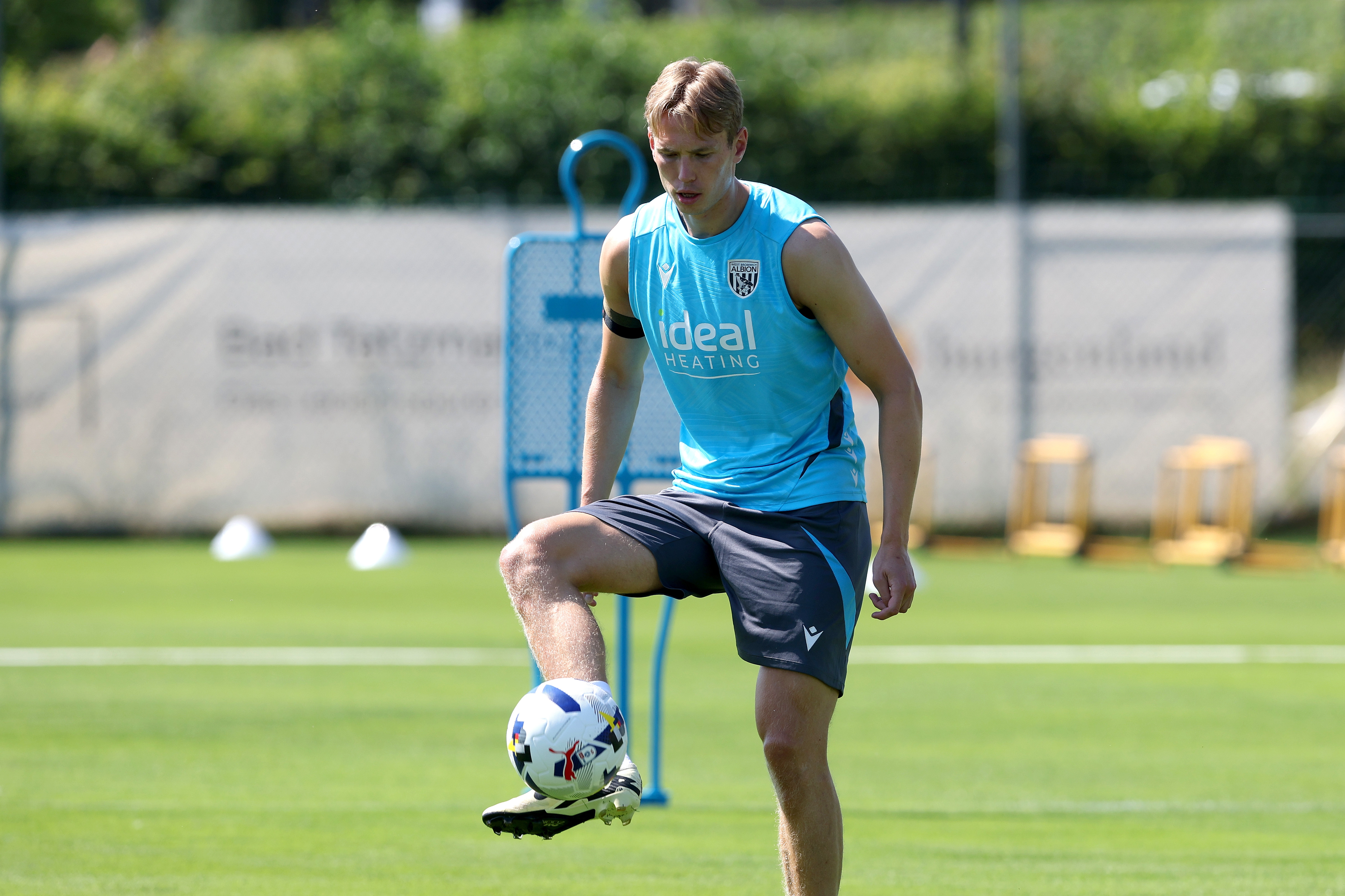 Torbjørn Heggem on the ball during a training session
