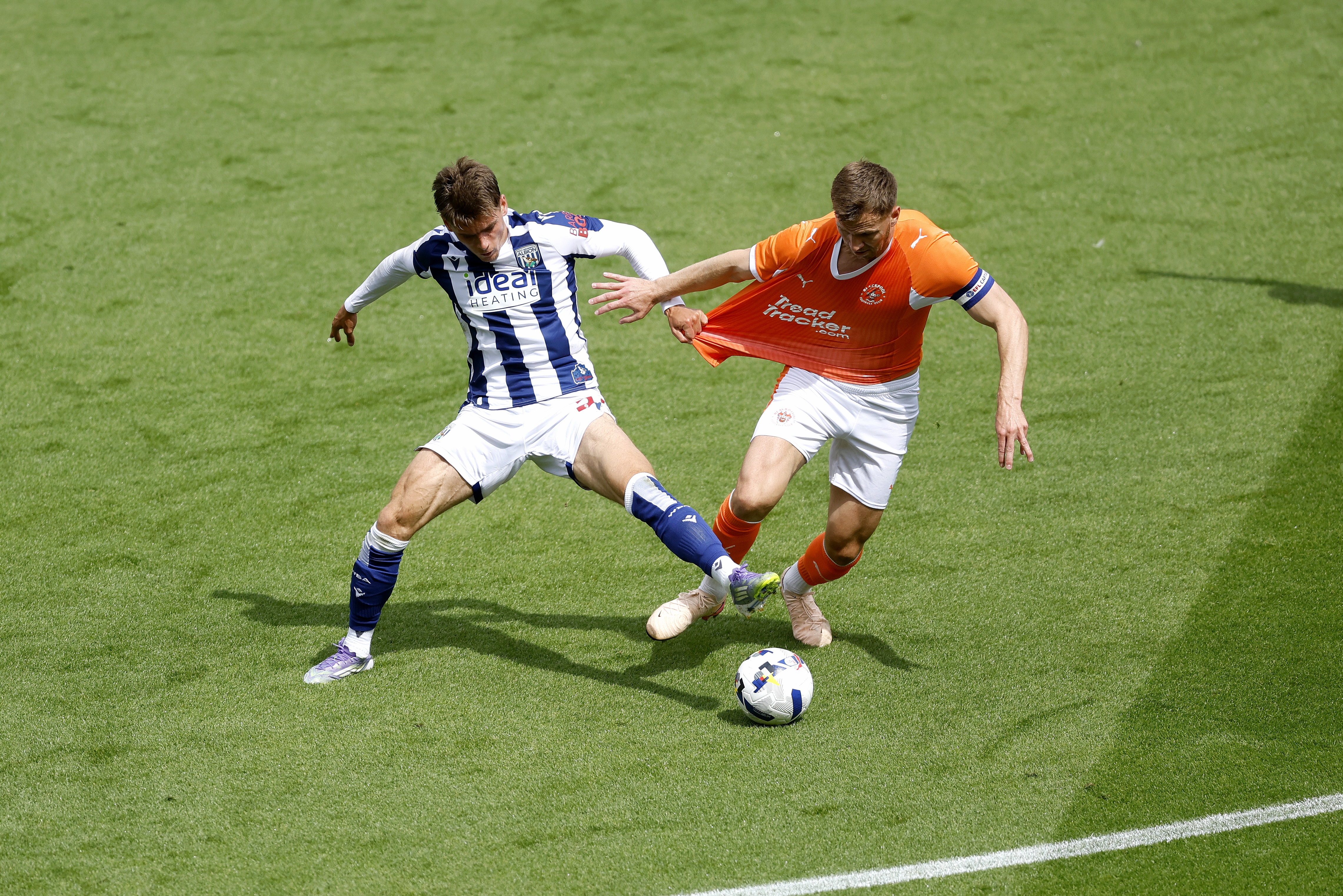 Tom Fellows in action against Blackpool