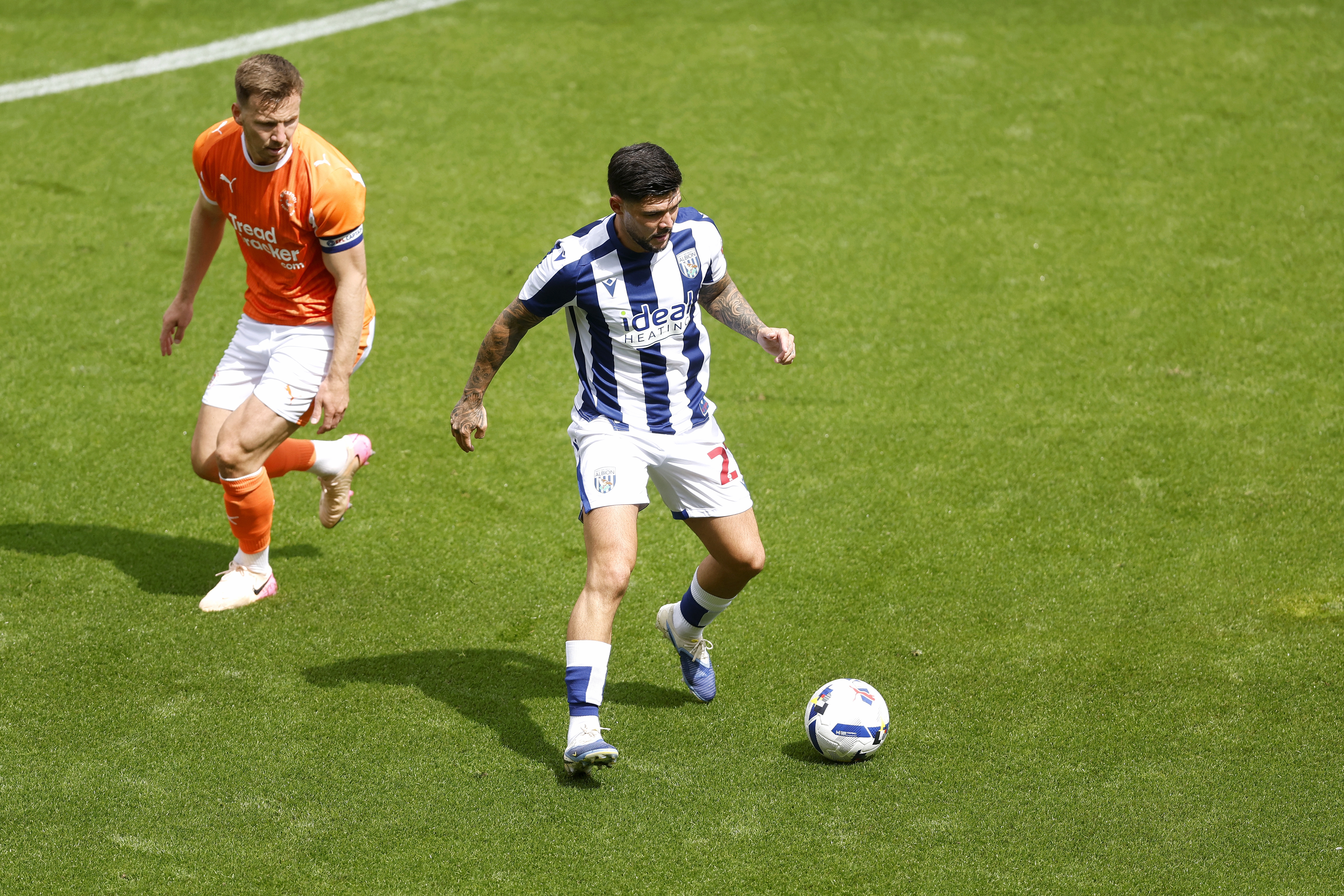 Alex Mowatt in action against Blackpool