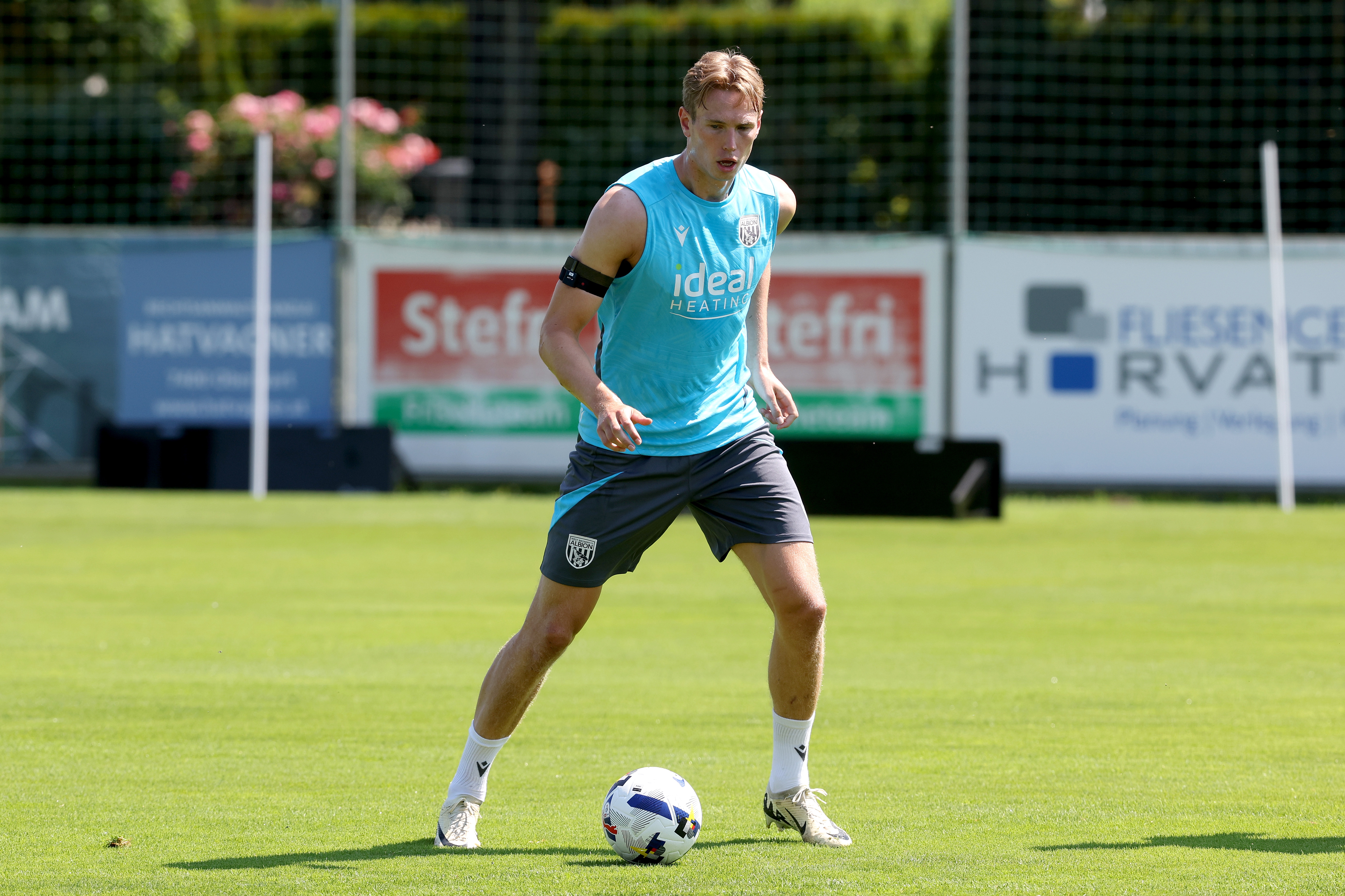 Torbjørn Heggem on the ball during a training session