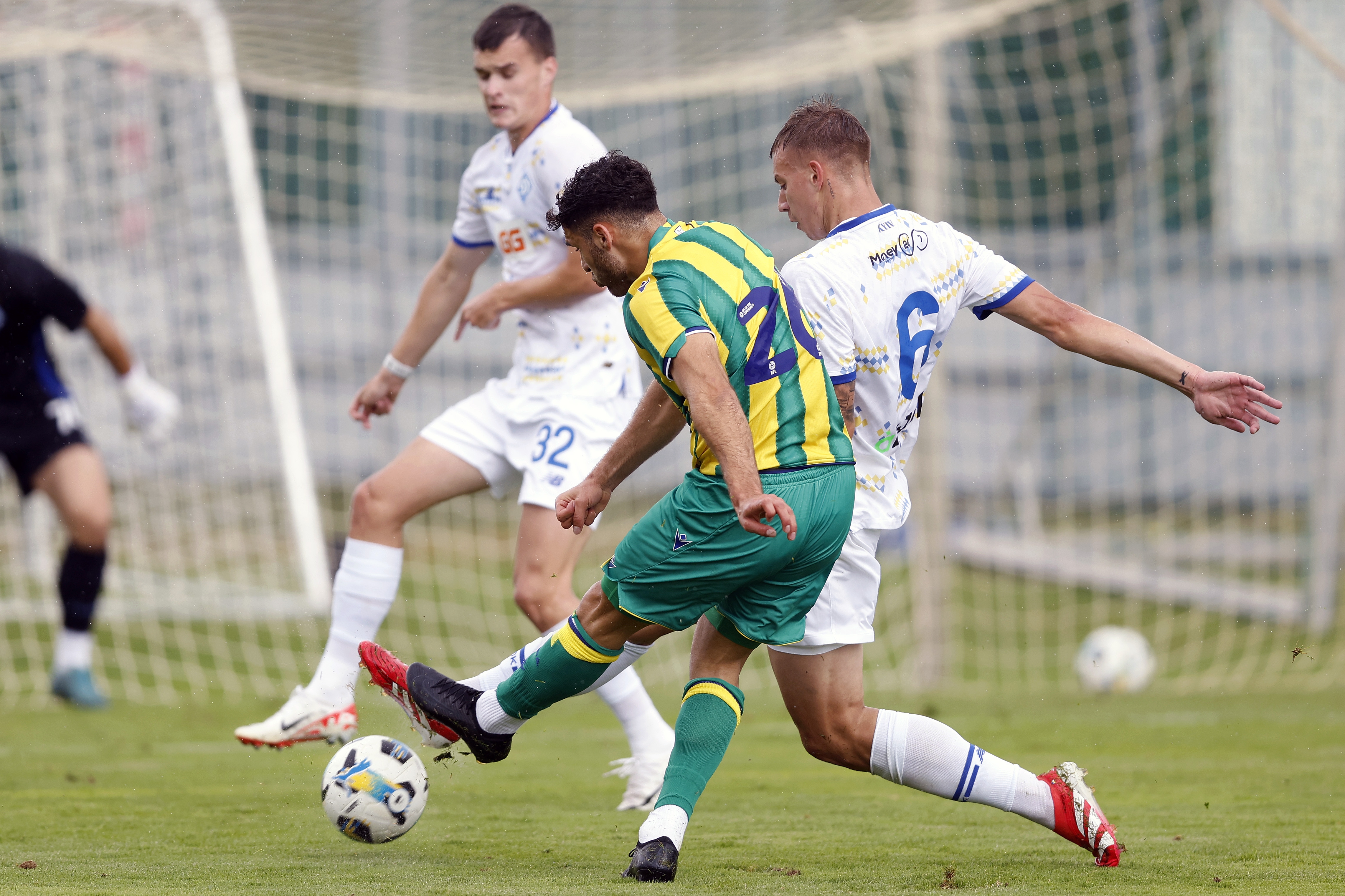 Tammer Bany in action against Dynamo Kyiv in pre-season in Austria 