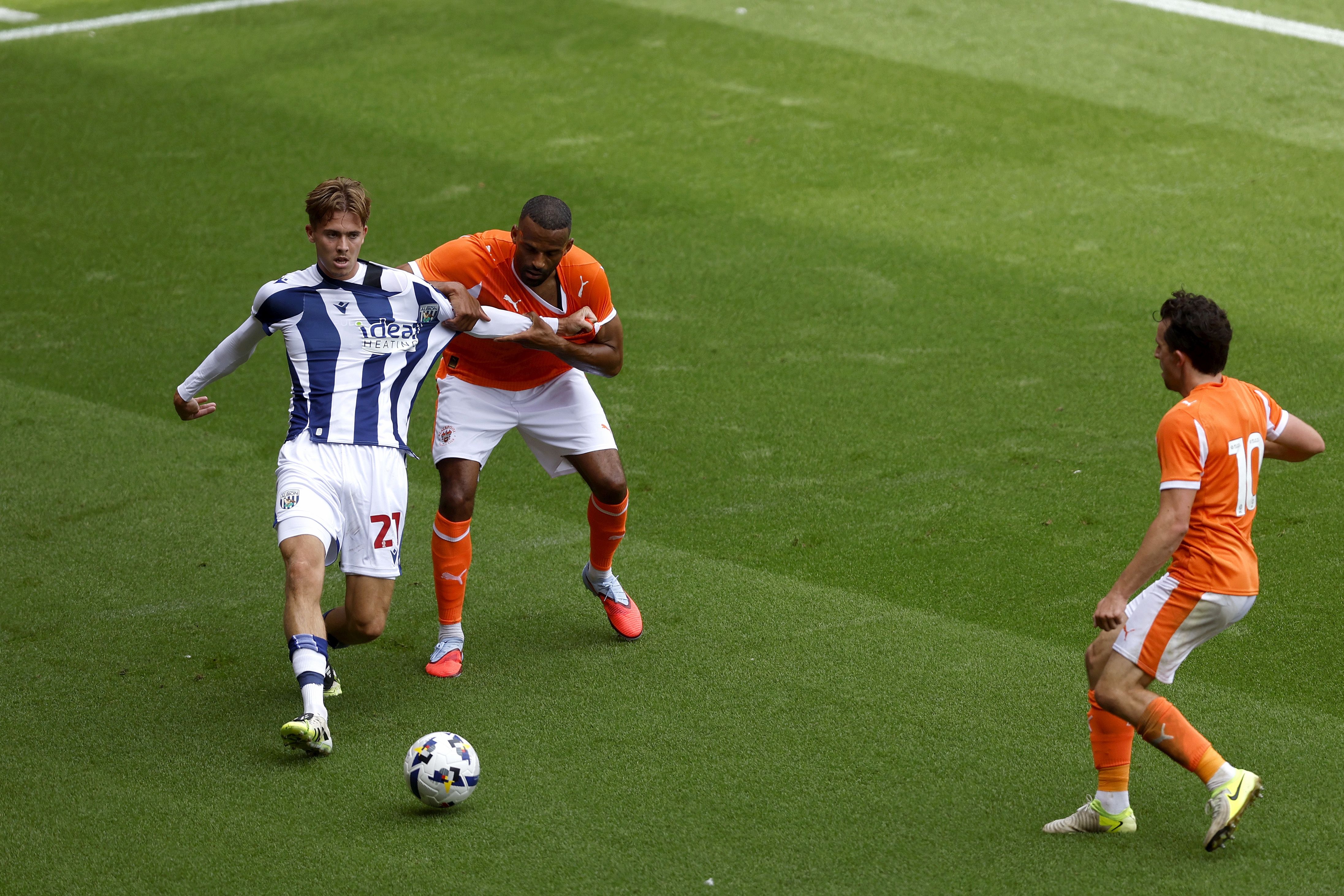 Isaac Price in action against Blackpool