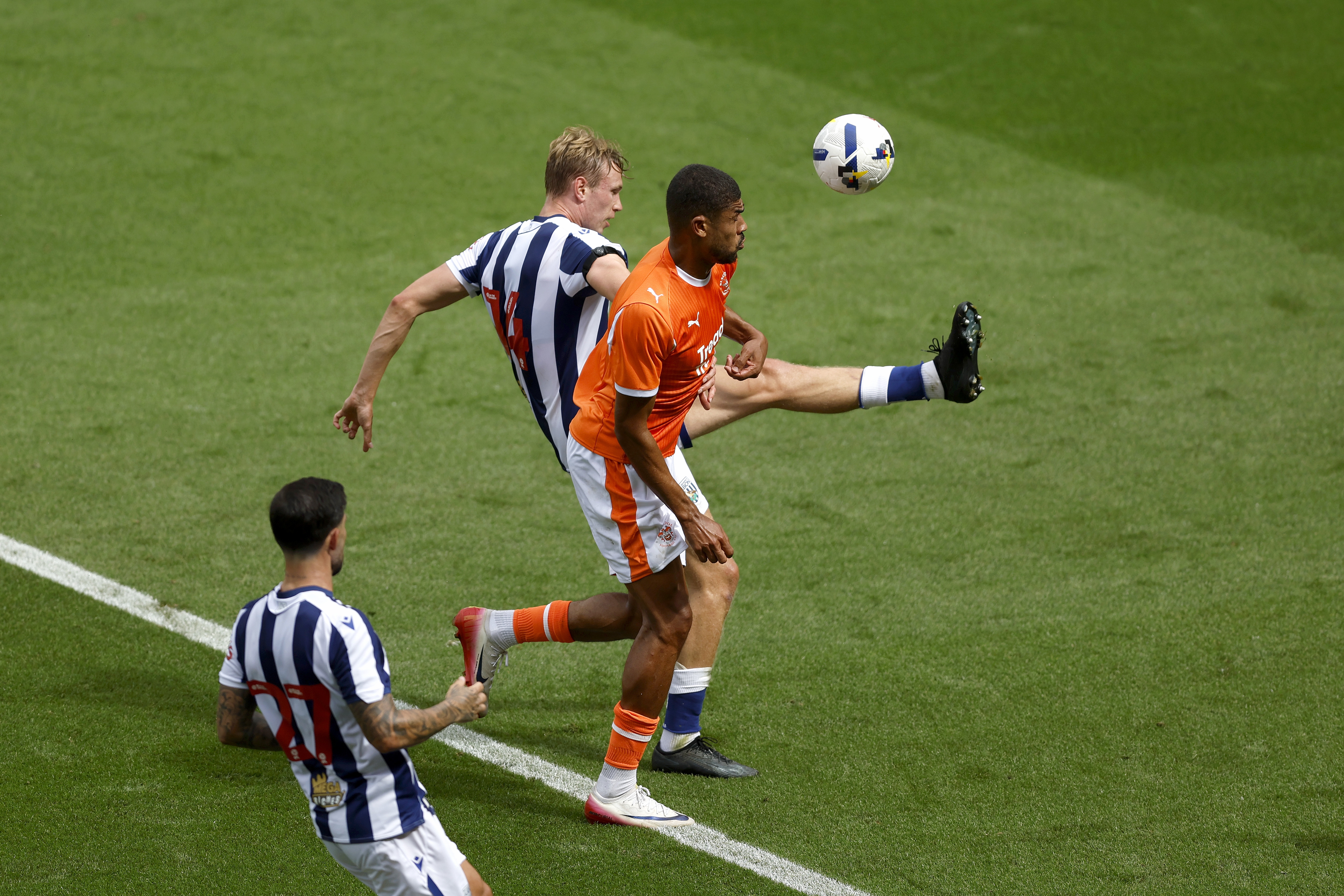 Torbjørn Heggem in action against Blackpool