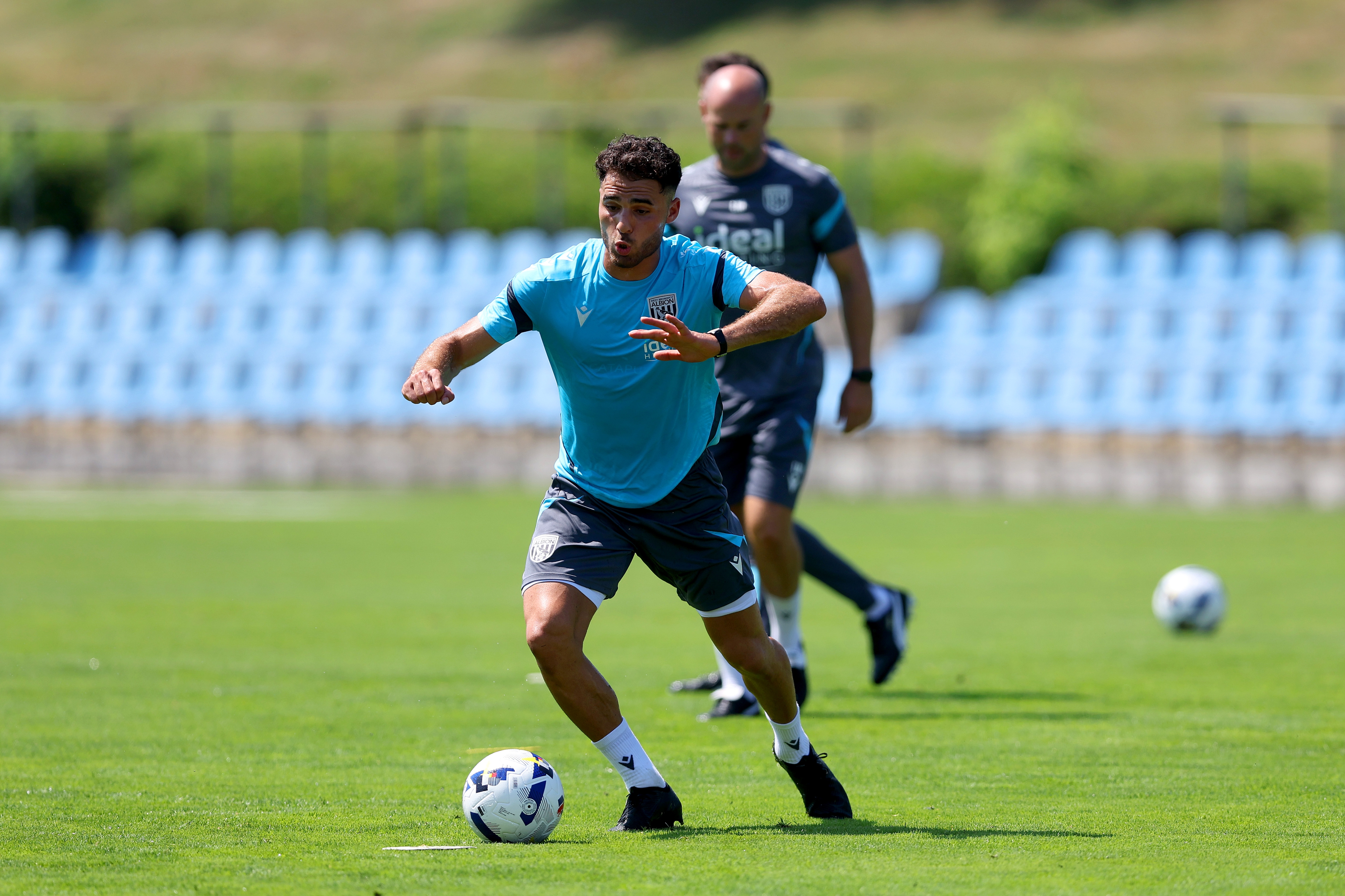 Tammer Bany on the ball during a training session
