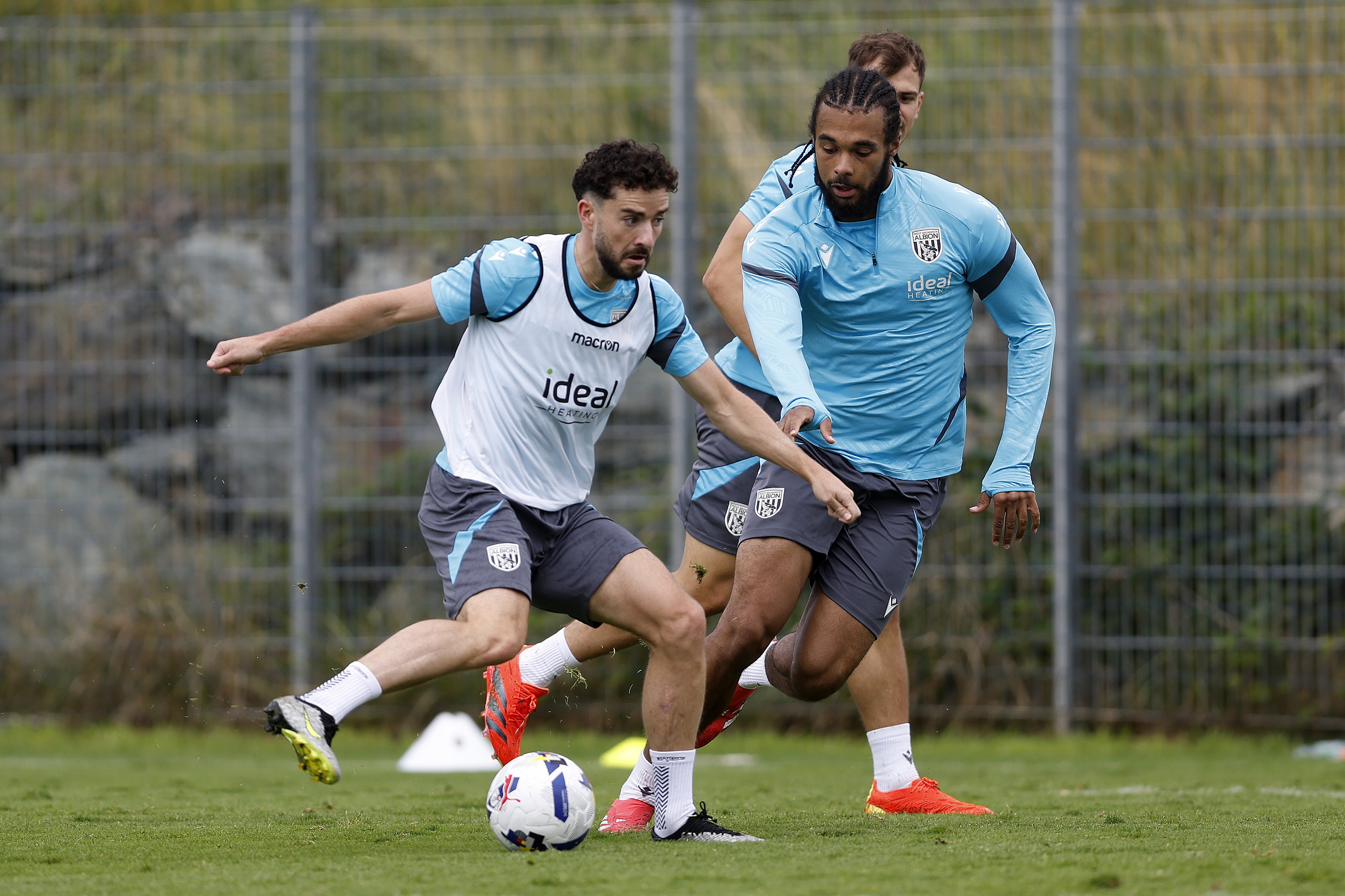 Mikey Johnston on the ball during training 