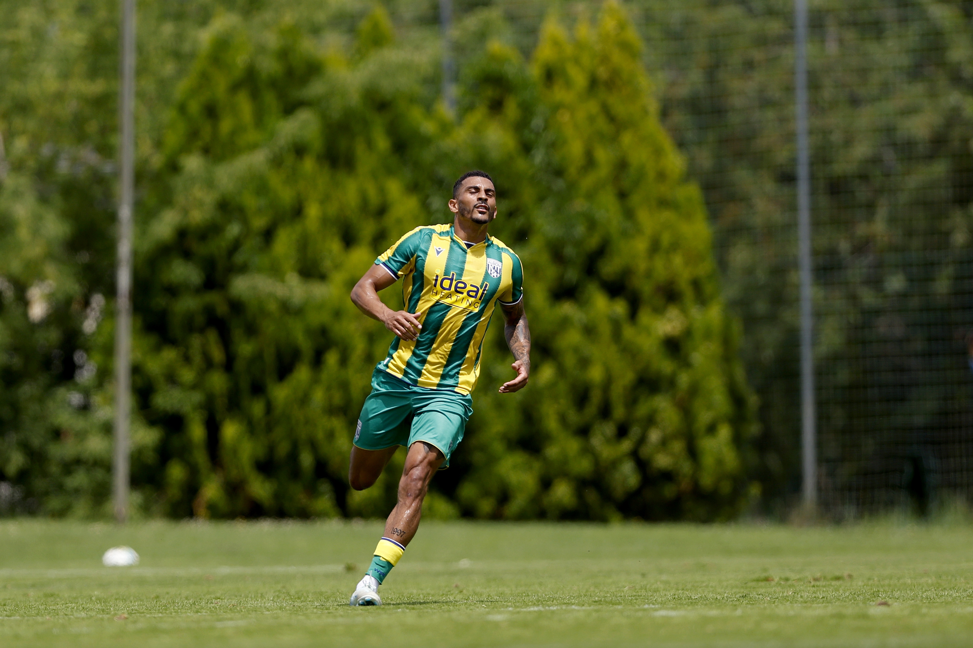 Karlan Grant in action against Dynamo Kyiv in pre-season in Austria 
