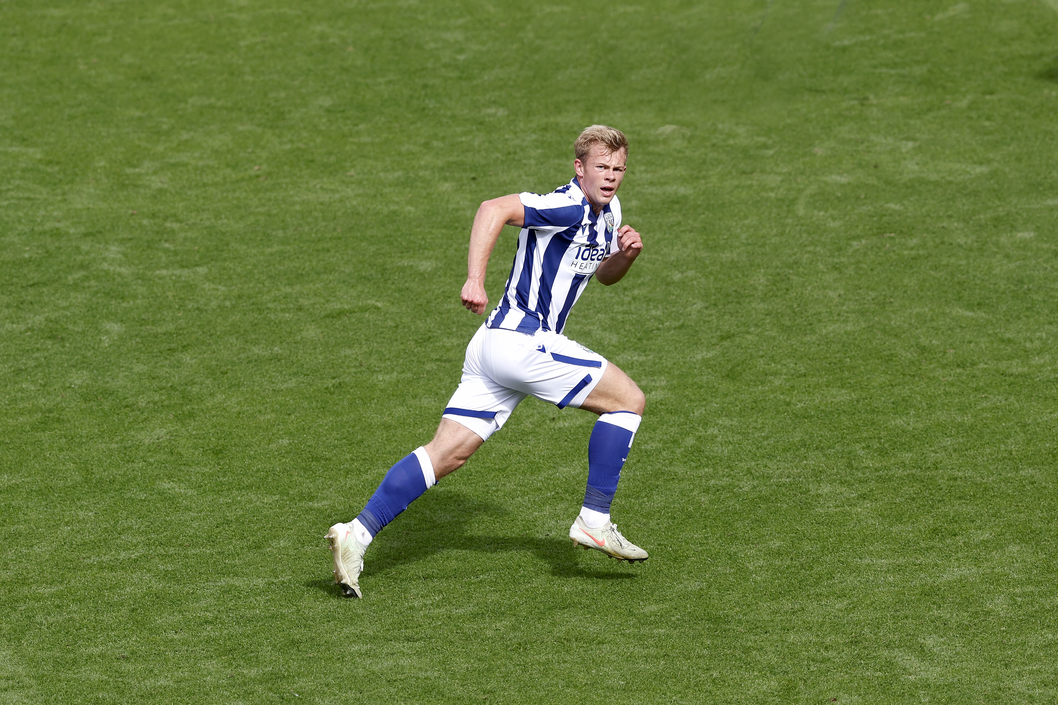 Aune Heggebø in action against Blackpool