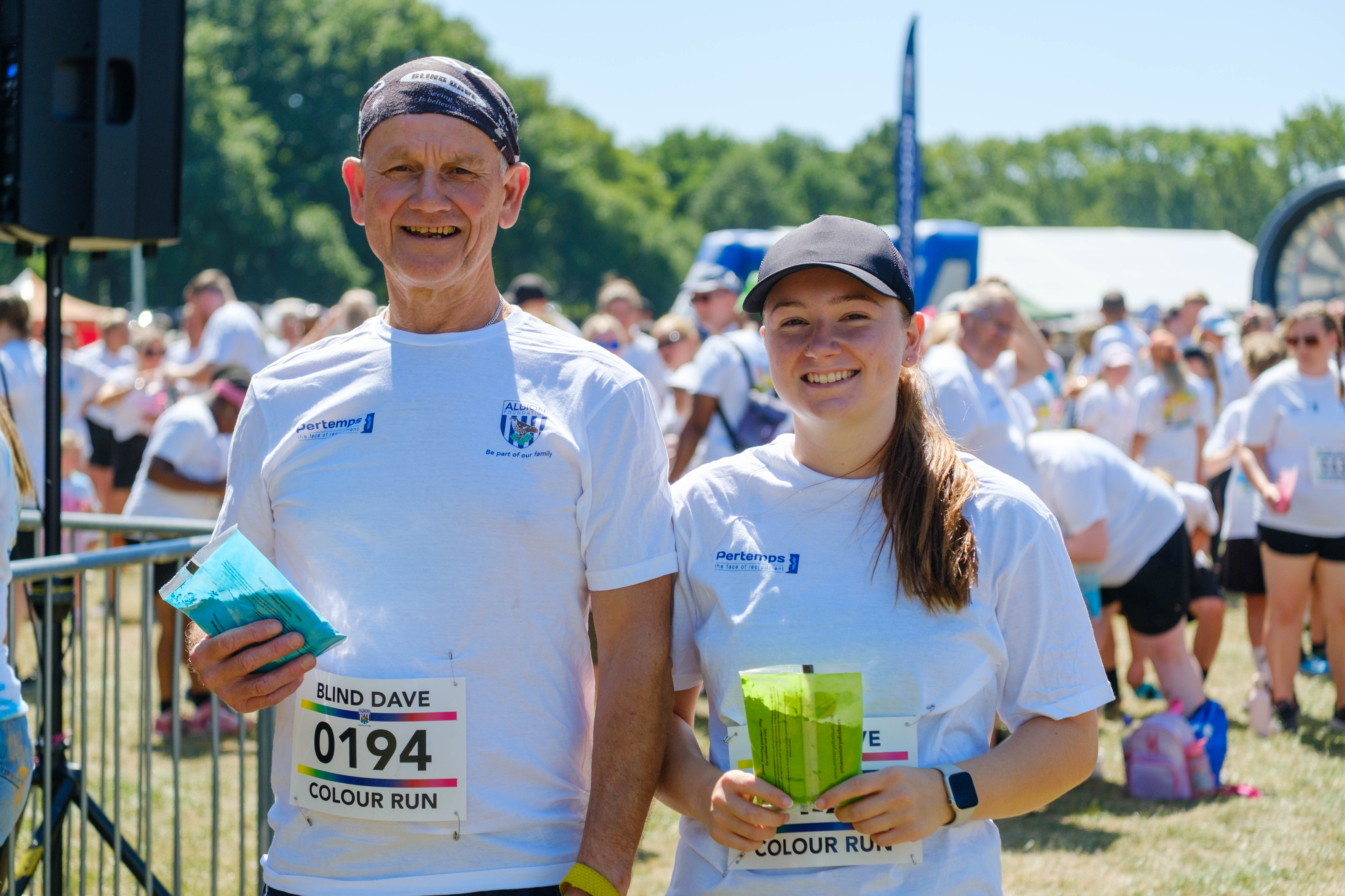Blind Dave and daughter, Dannie Heeley