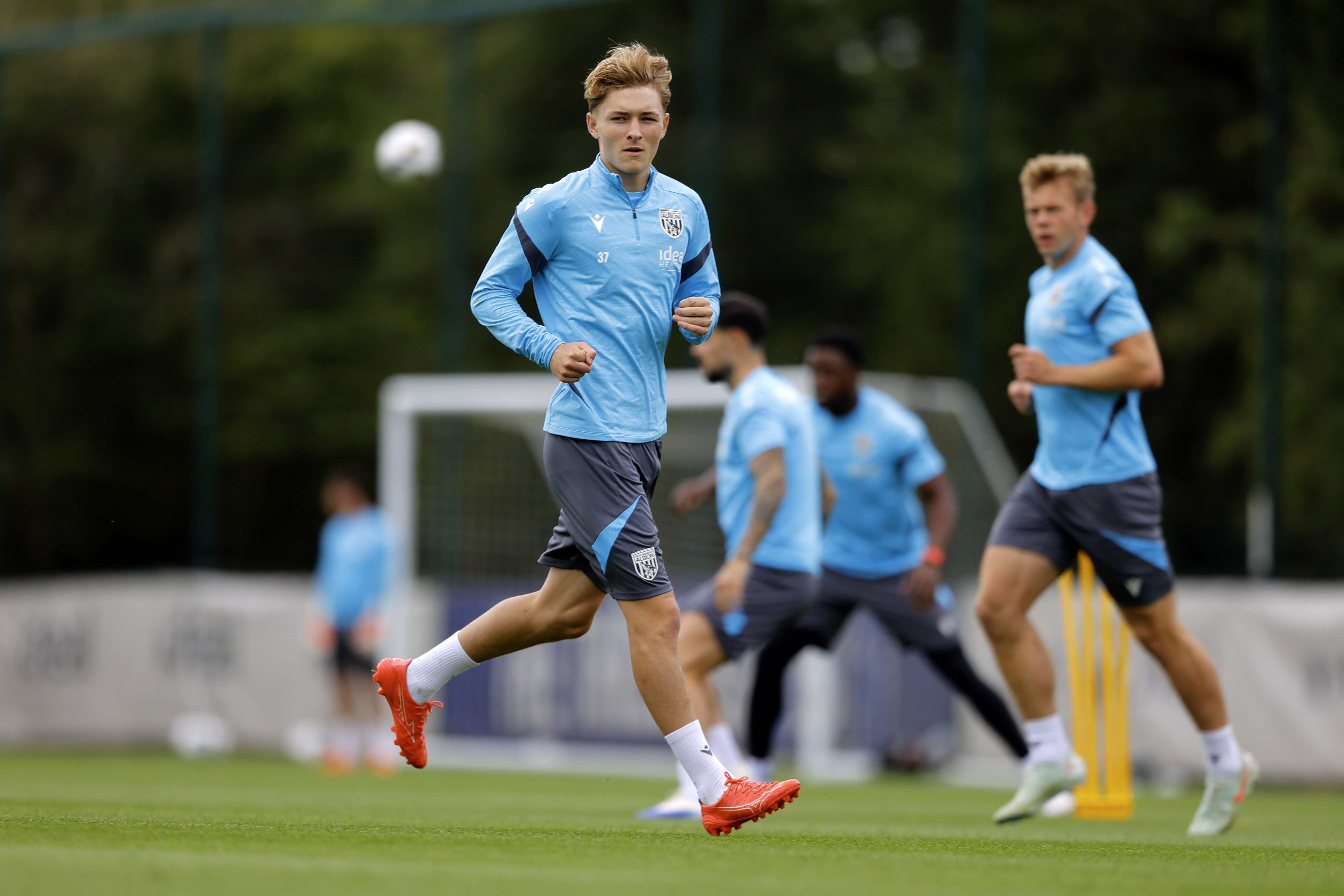 Ollie Bostock in action during a training session