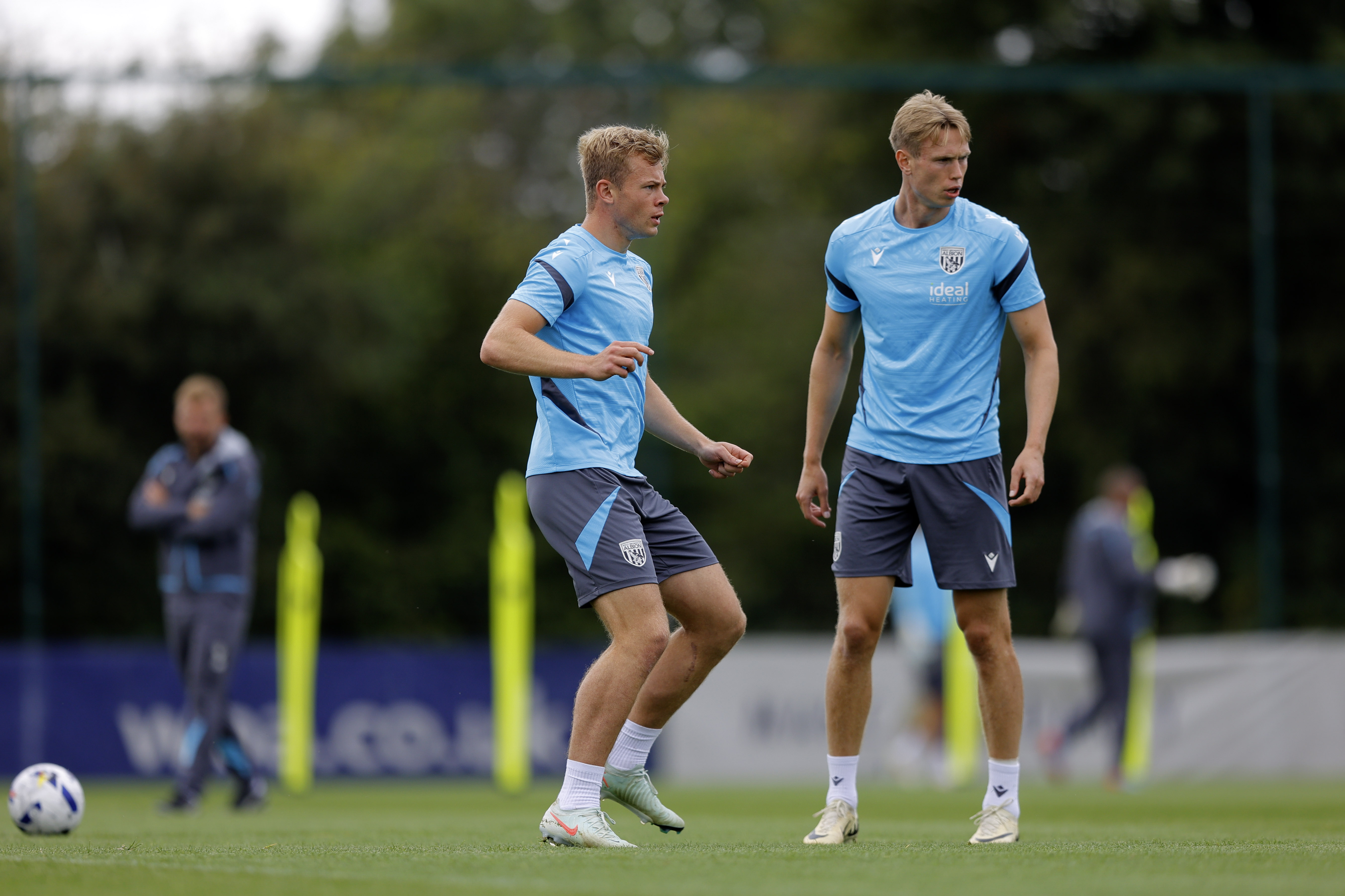 Aune Heggebø and Torbjørn Heggem stood next to each other in training 