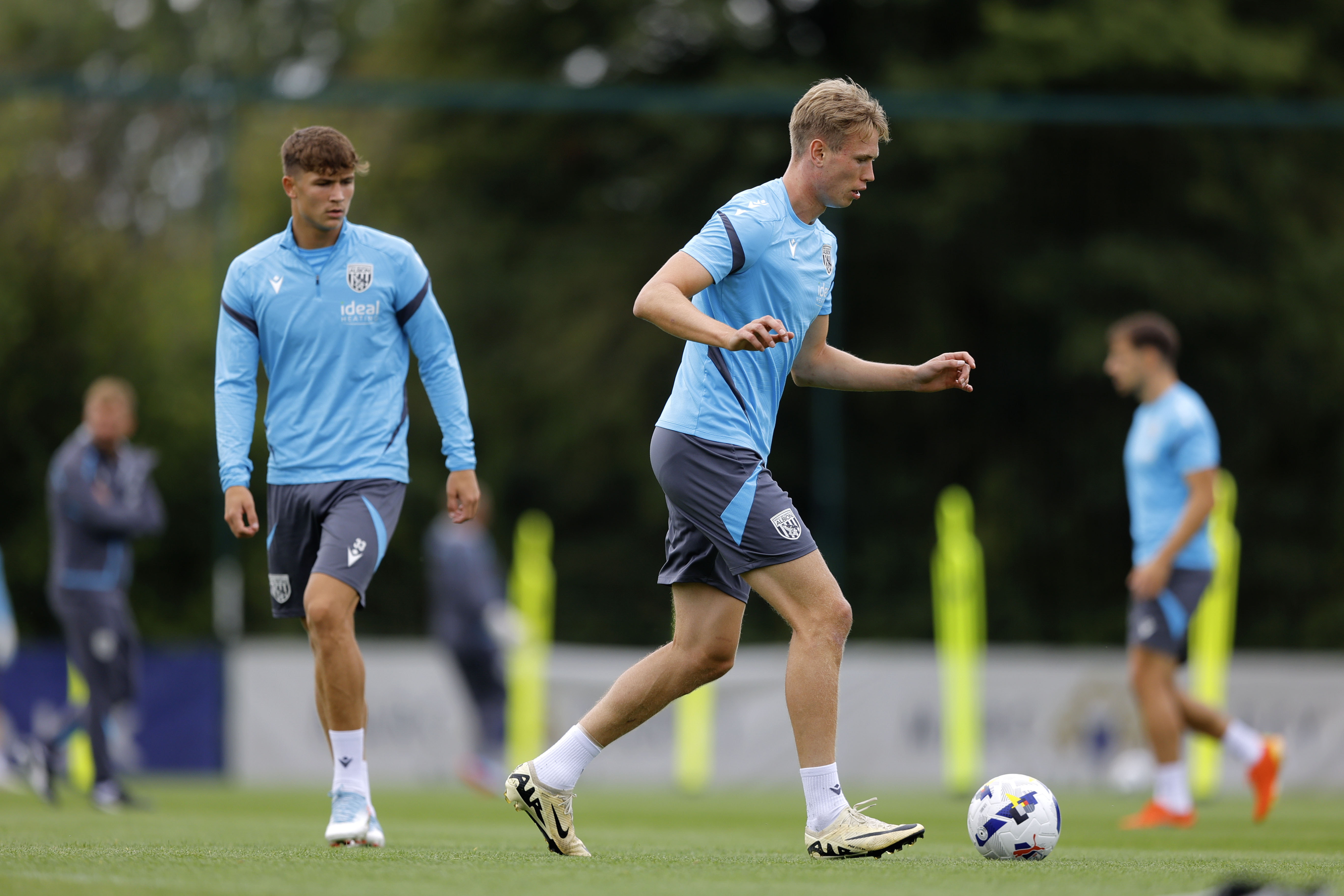 Torbjørn Heggem on the ball during training 