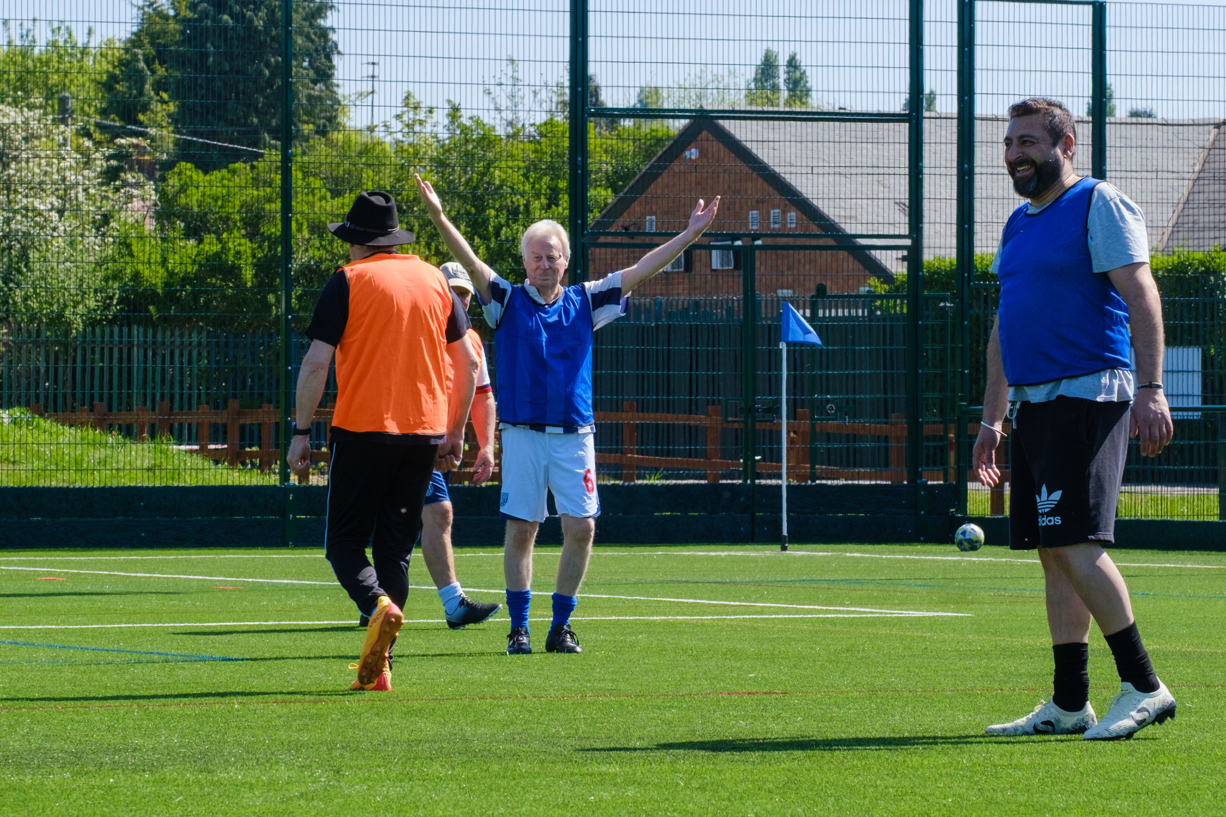 A participant celebrates at our Cancer Kickers session.