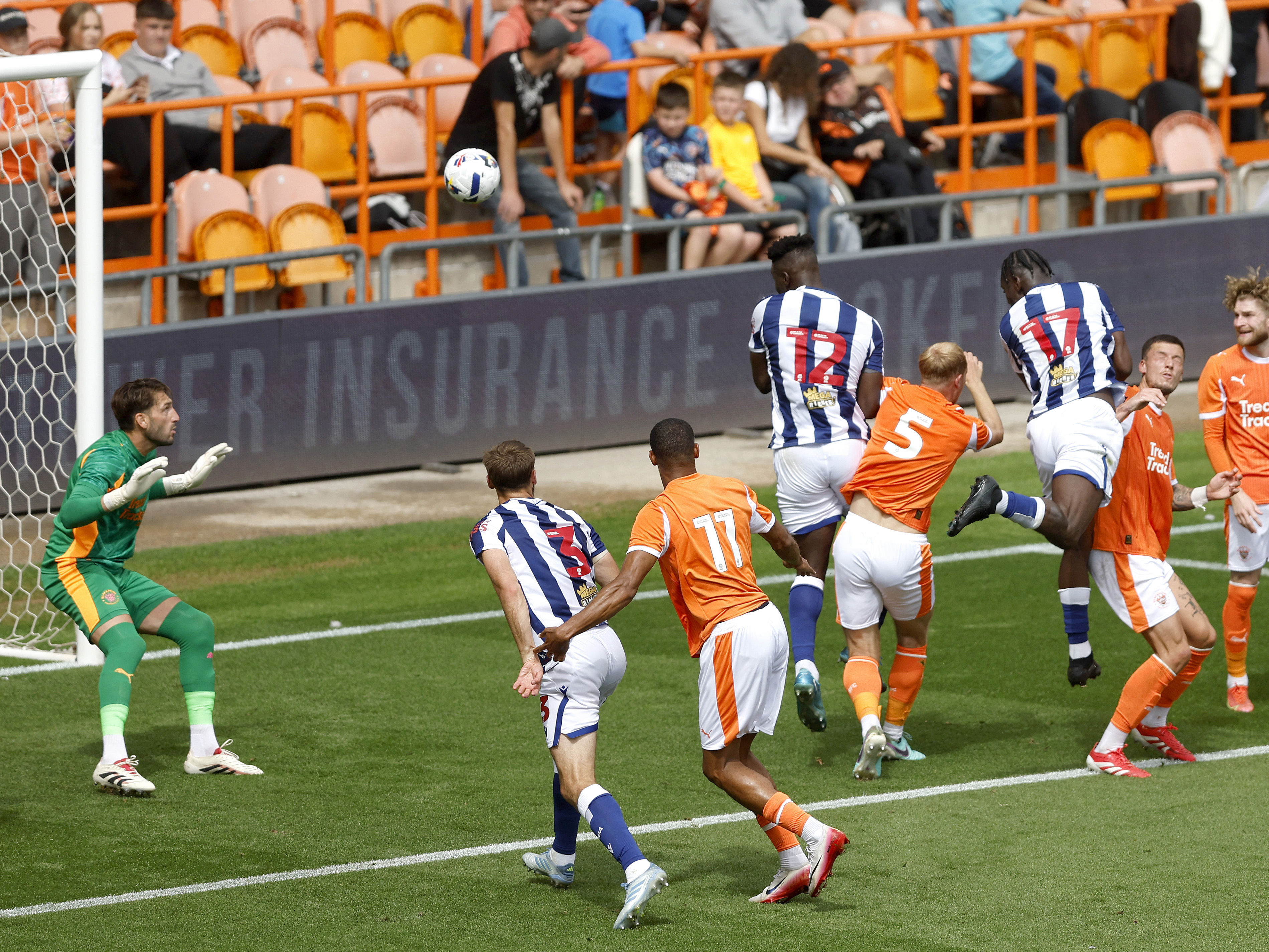 An image of Ousmane Diakite scoring against Blackpool