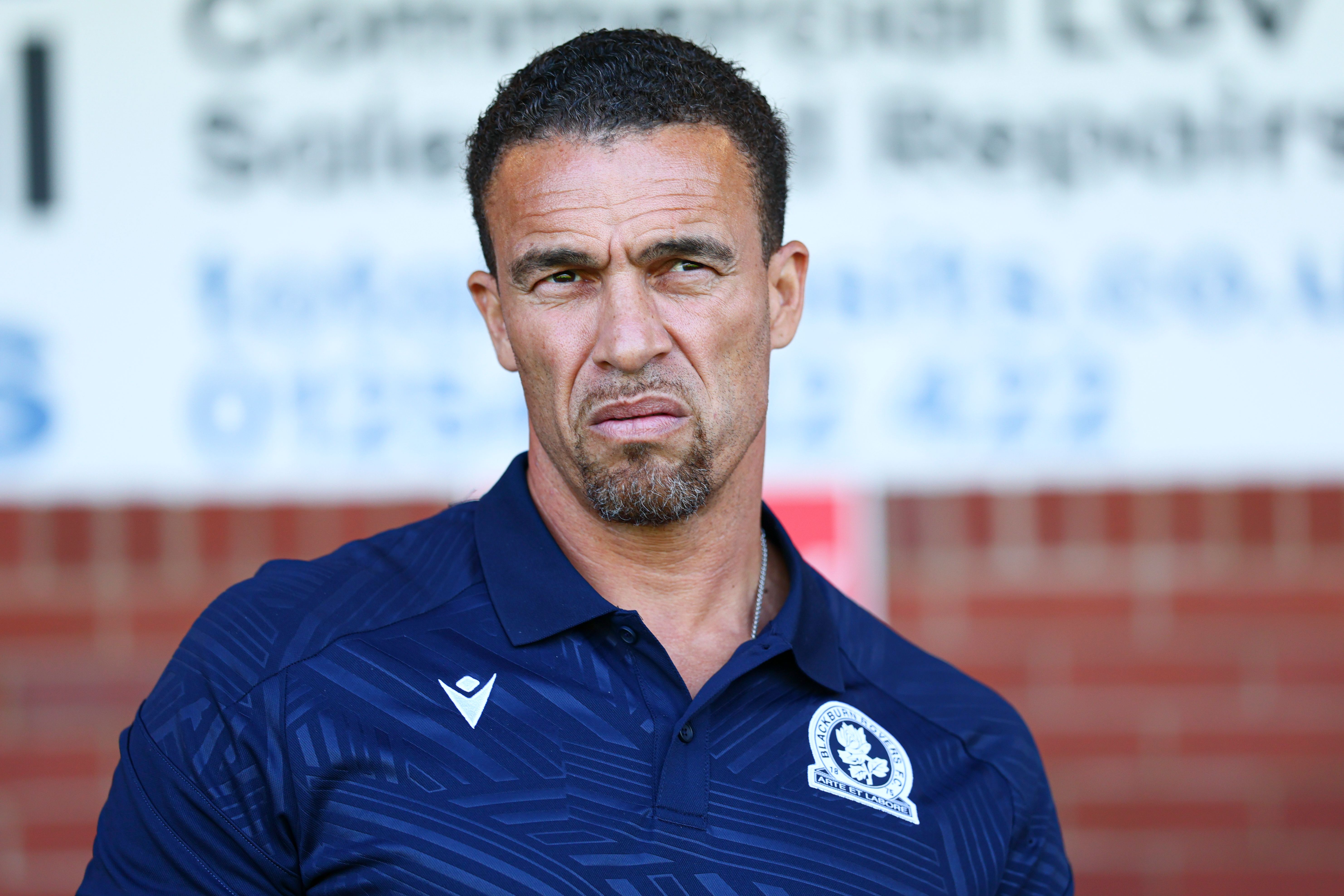 Valerien Ismael in a Blackburn polo shirt looking forward