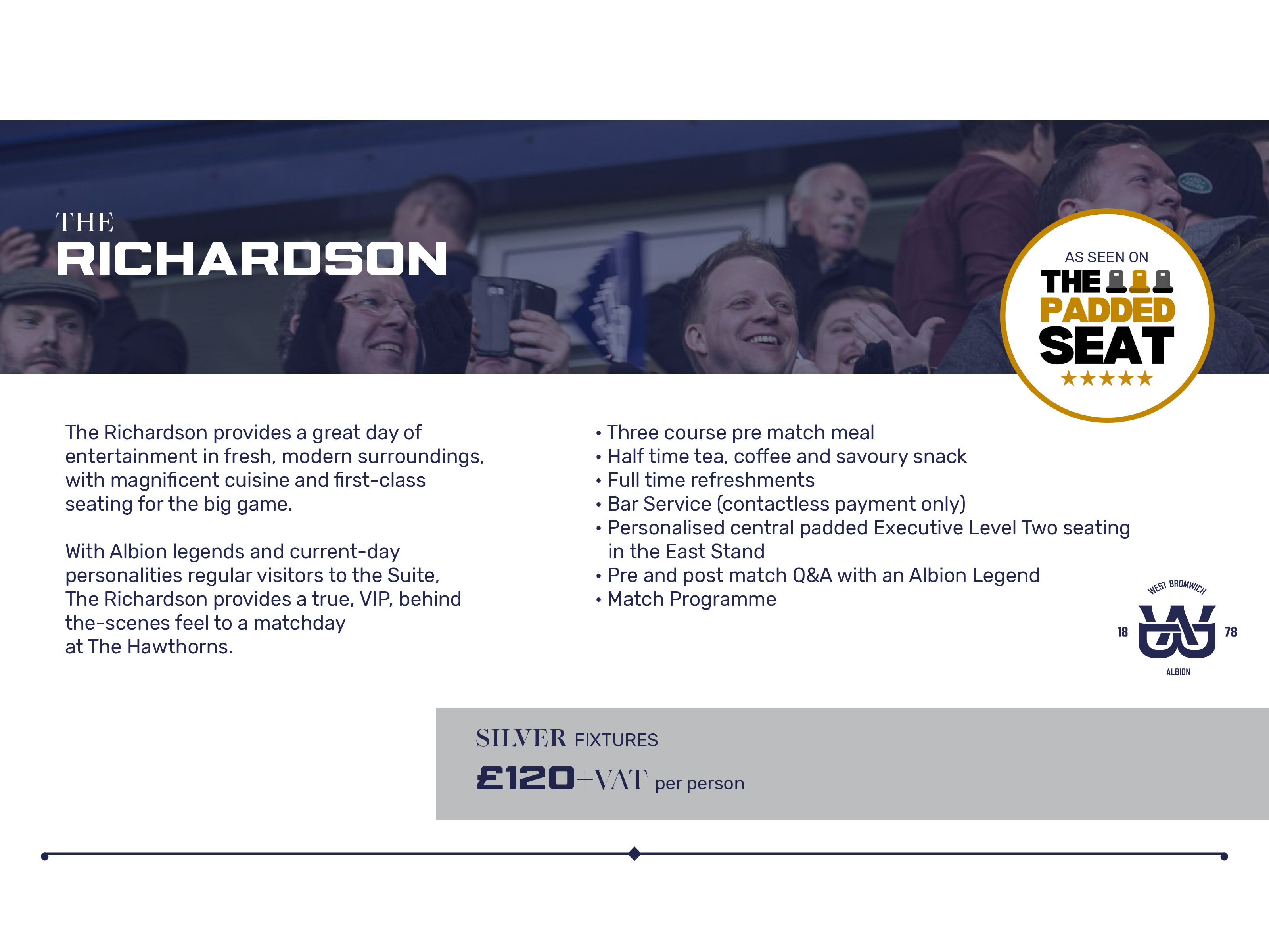 A graphic displaying hospitality information for the Richardson Suite