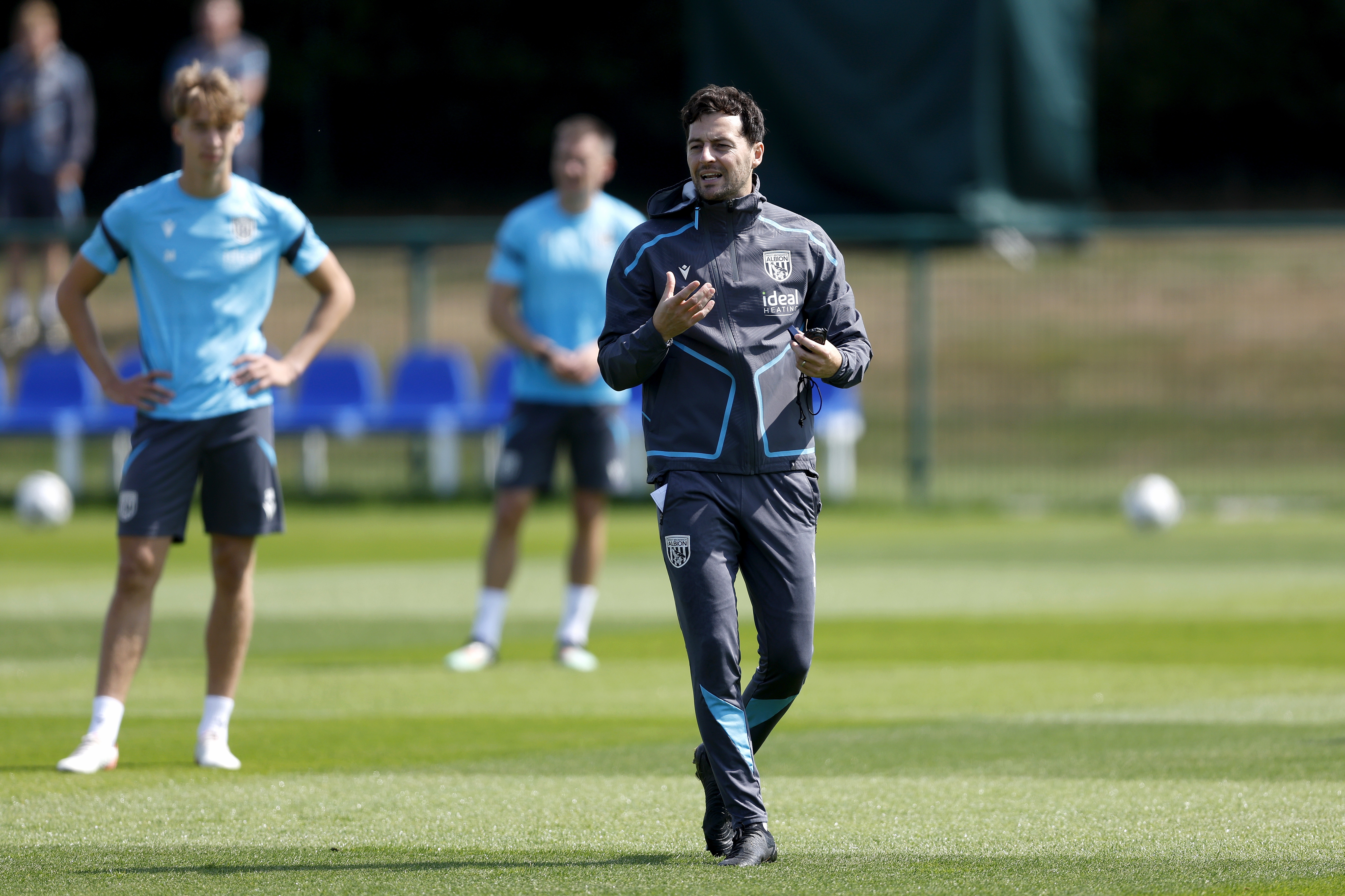 Albion players in training.