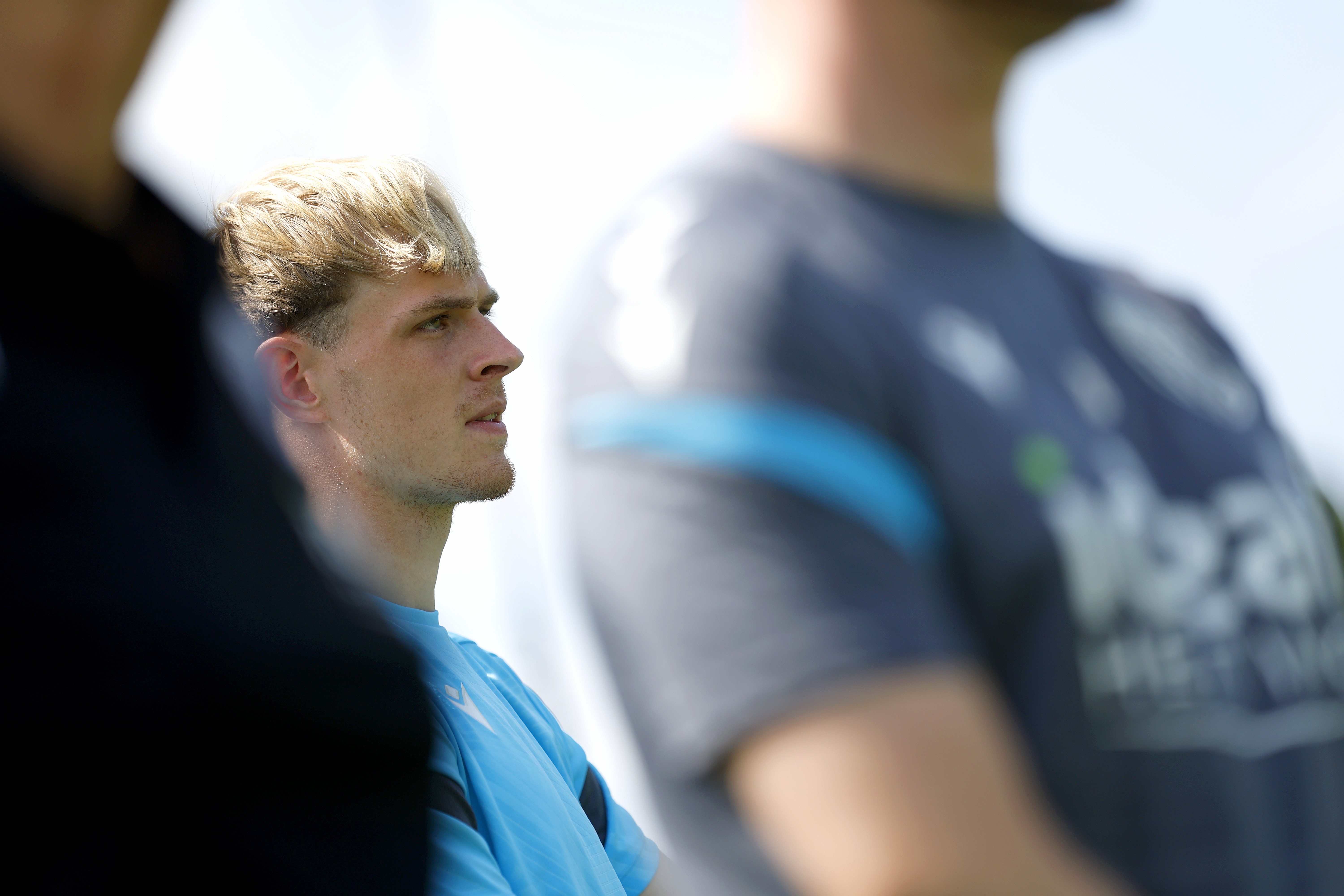 Toby Collyer watching training