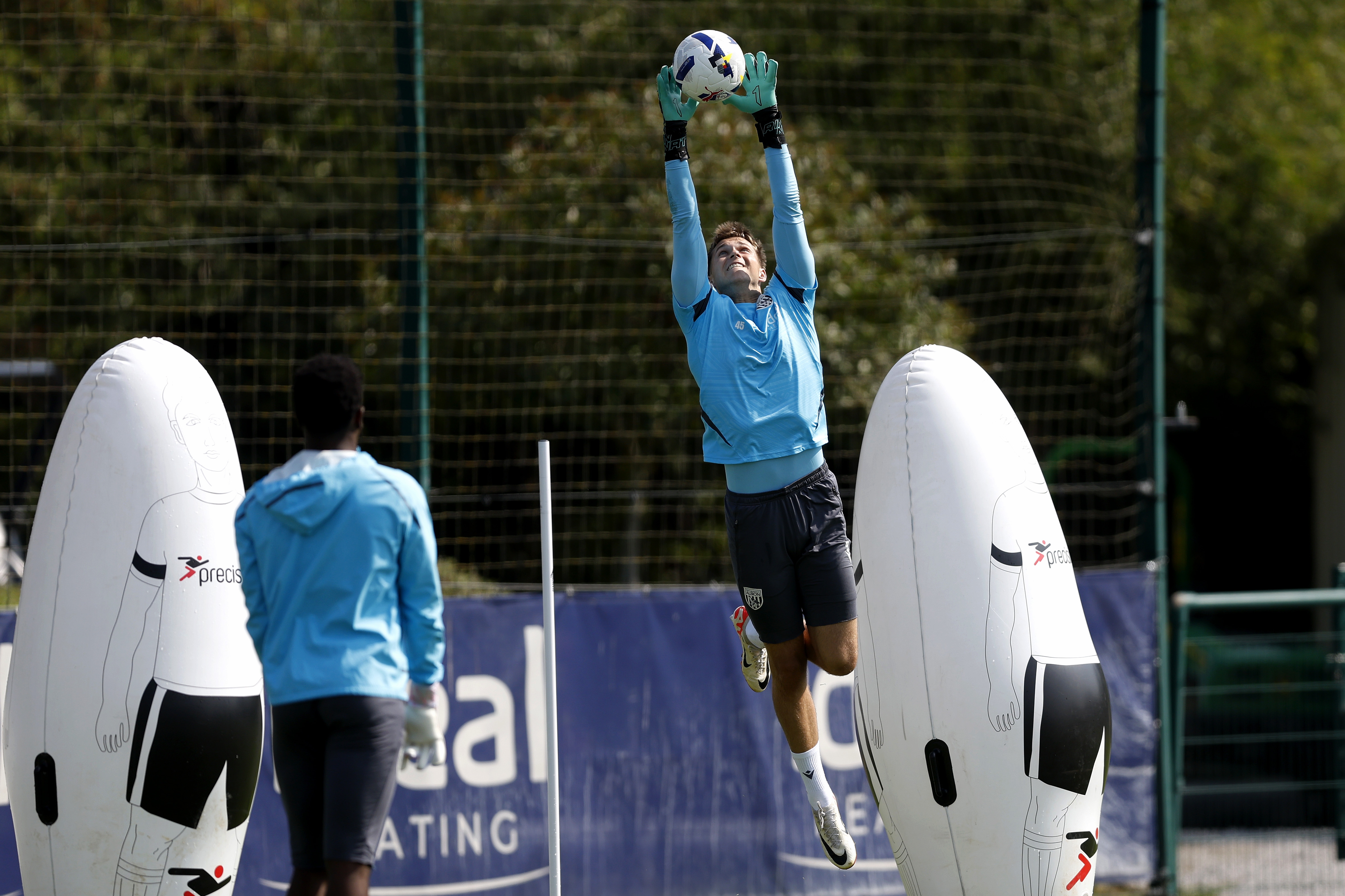 Albion players in training.