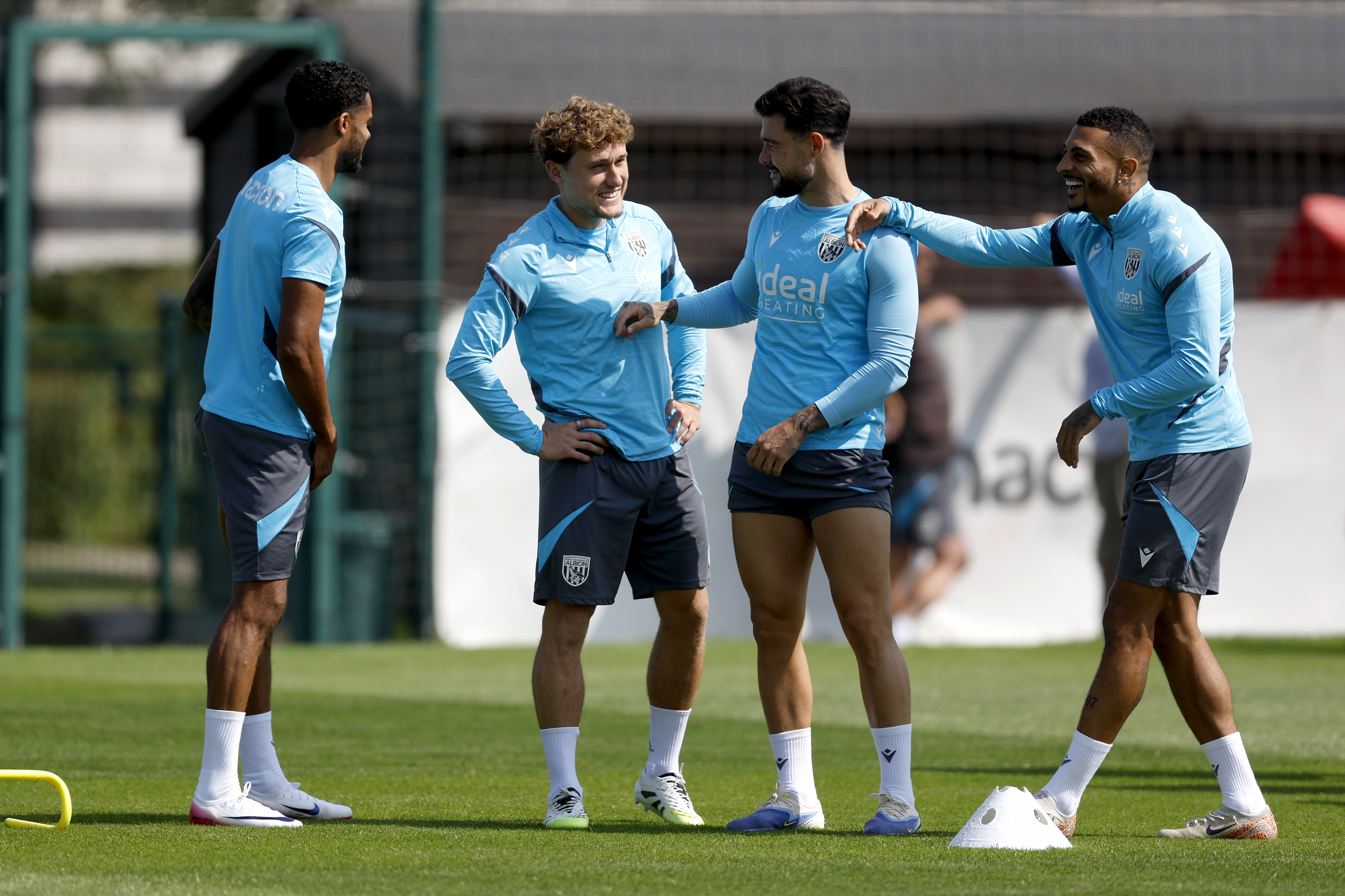 Albion players in training.