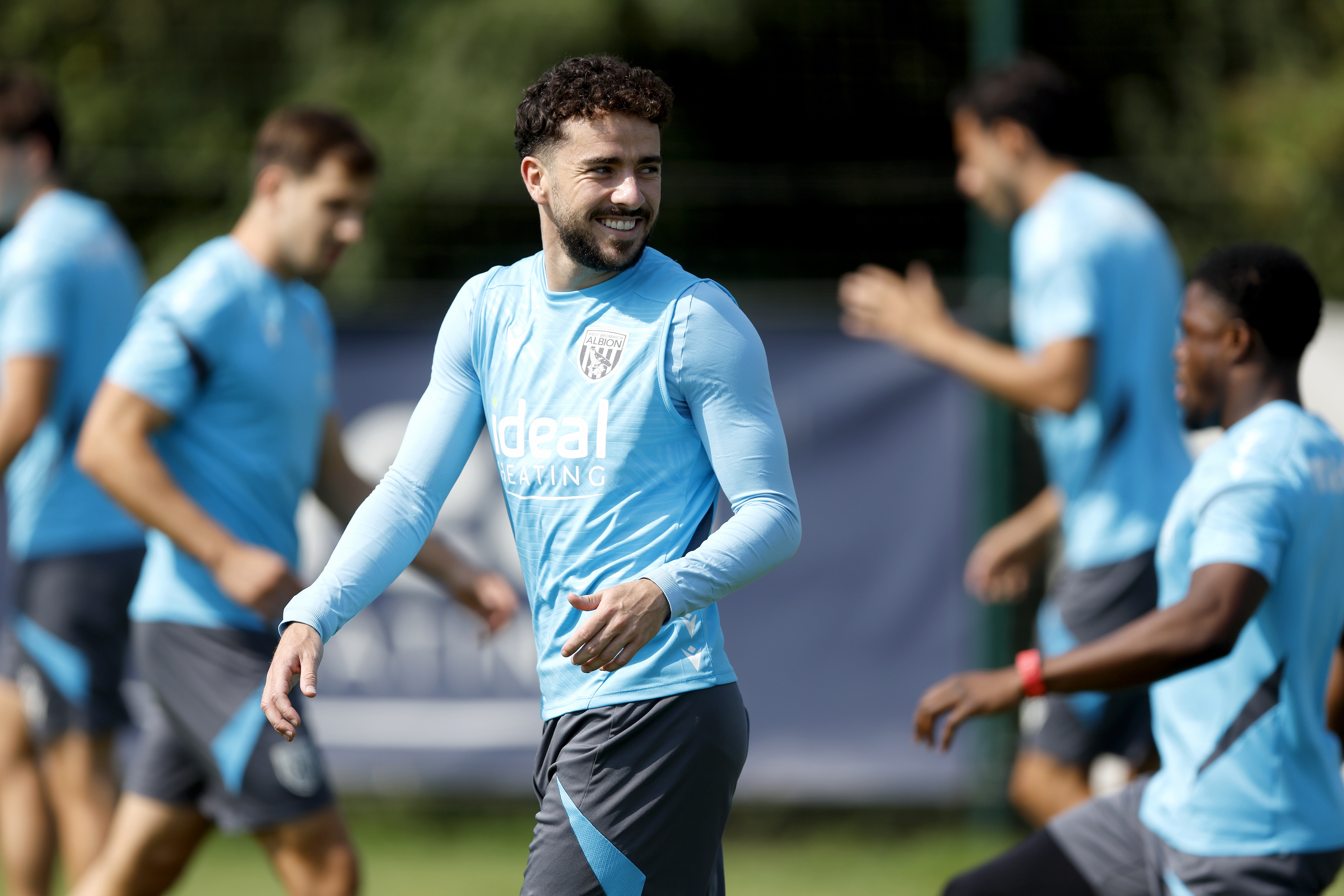 Albion players in training.